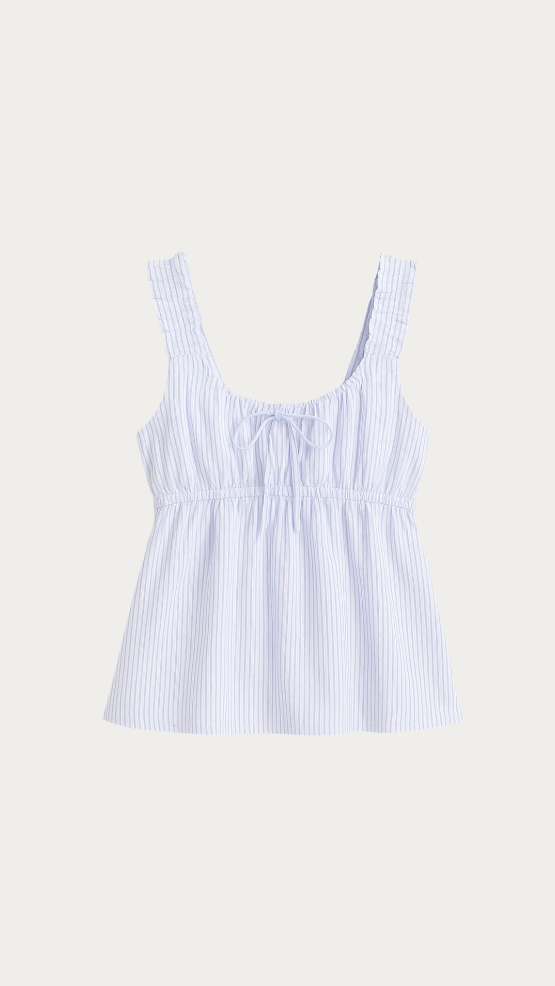 Cotton ruched babyblue top