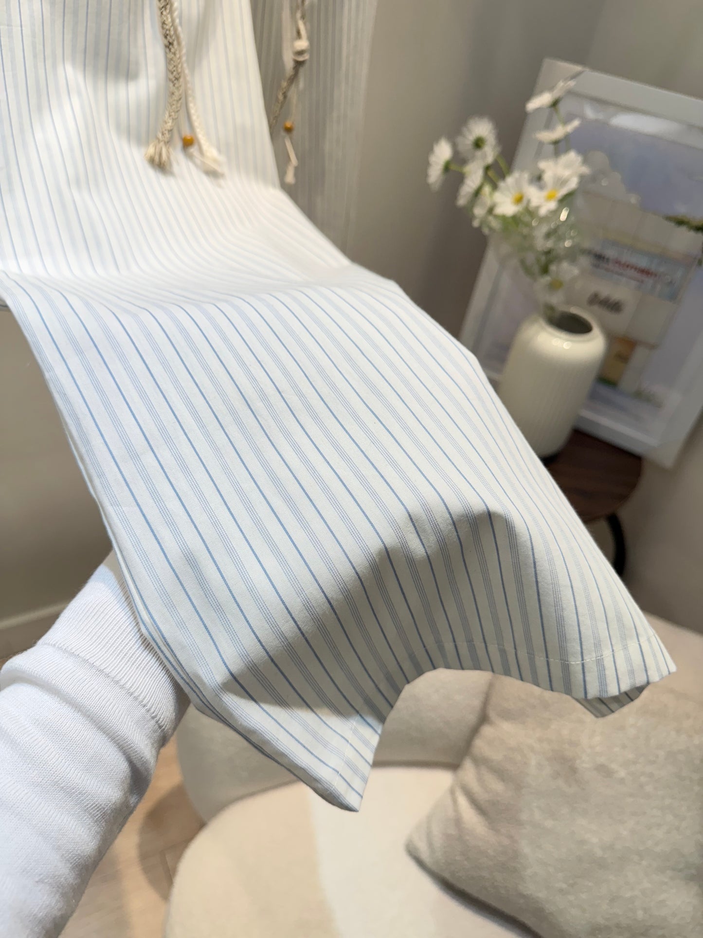 BEIGE STRIPES + BELT BOTTOMS