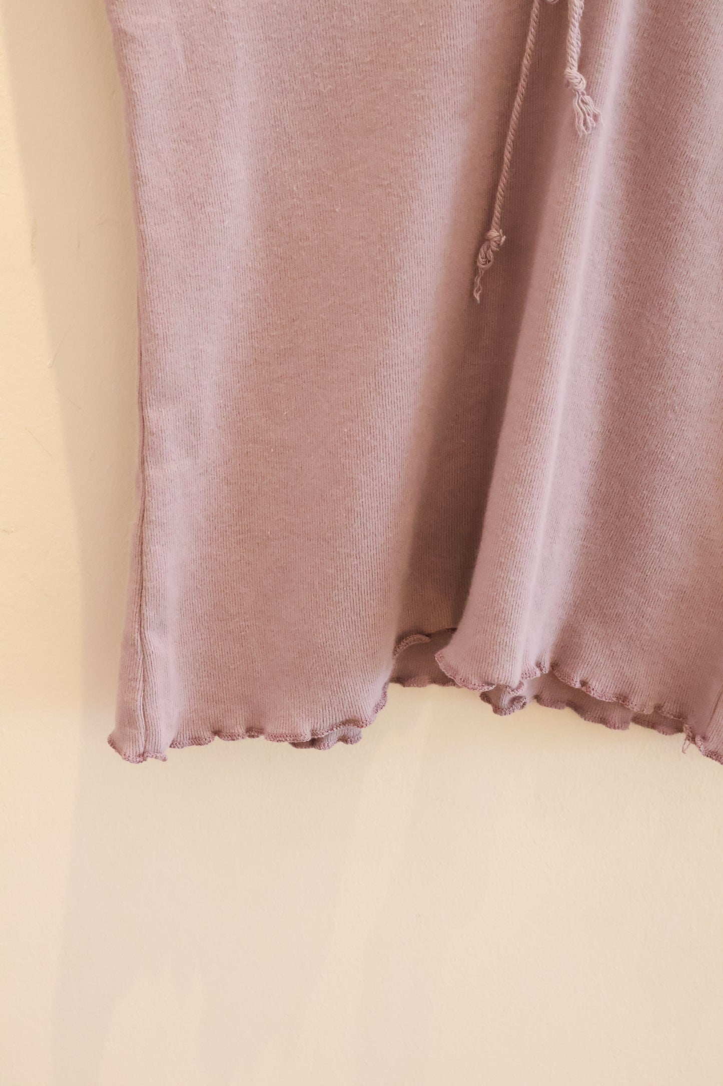 BRANDY Tania V-Neck Lace Top- SHORT SLEEVE -PURPLE GREY