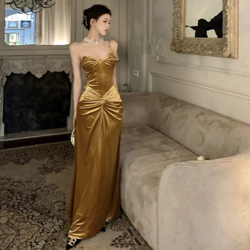 GOLD VELVET GOWN