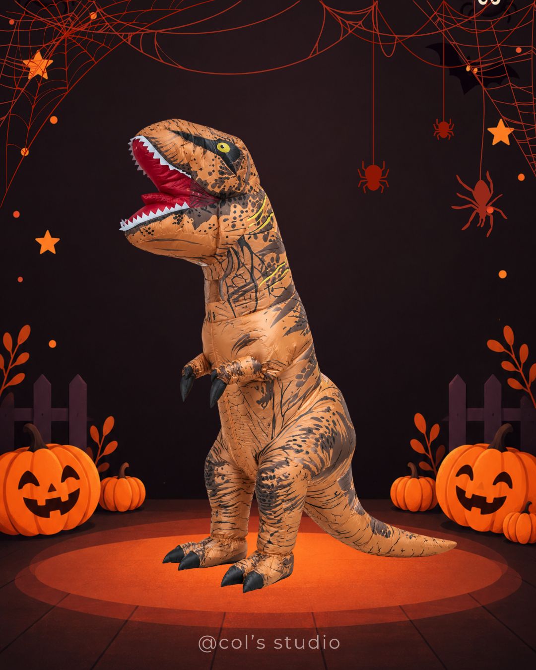 Inflatable T-Rex Costume -BROWN