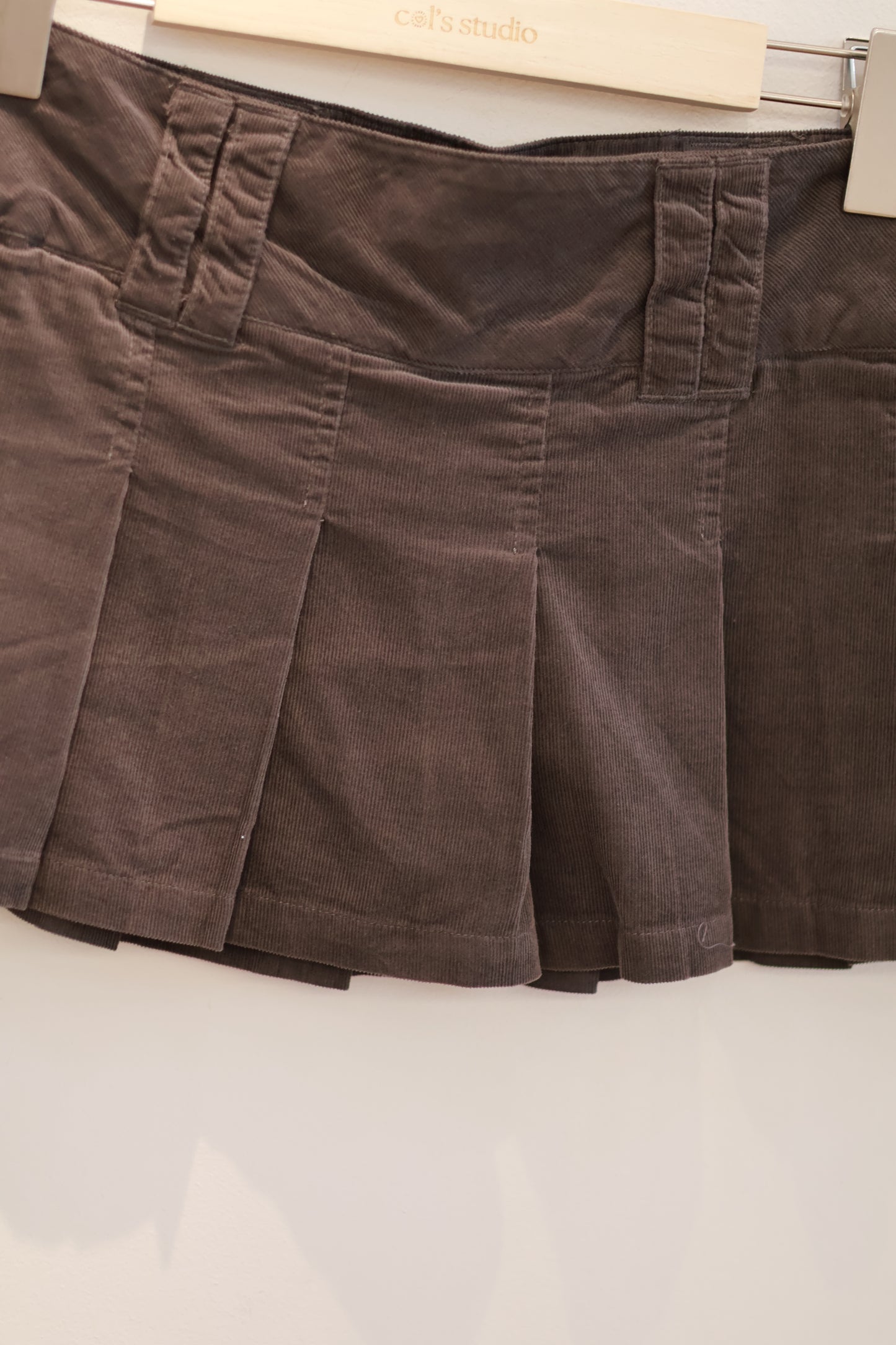 BRANDY Julietta Corduroy Skirt - Dark Brown