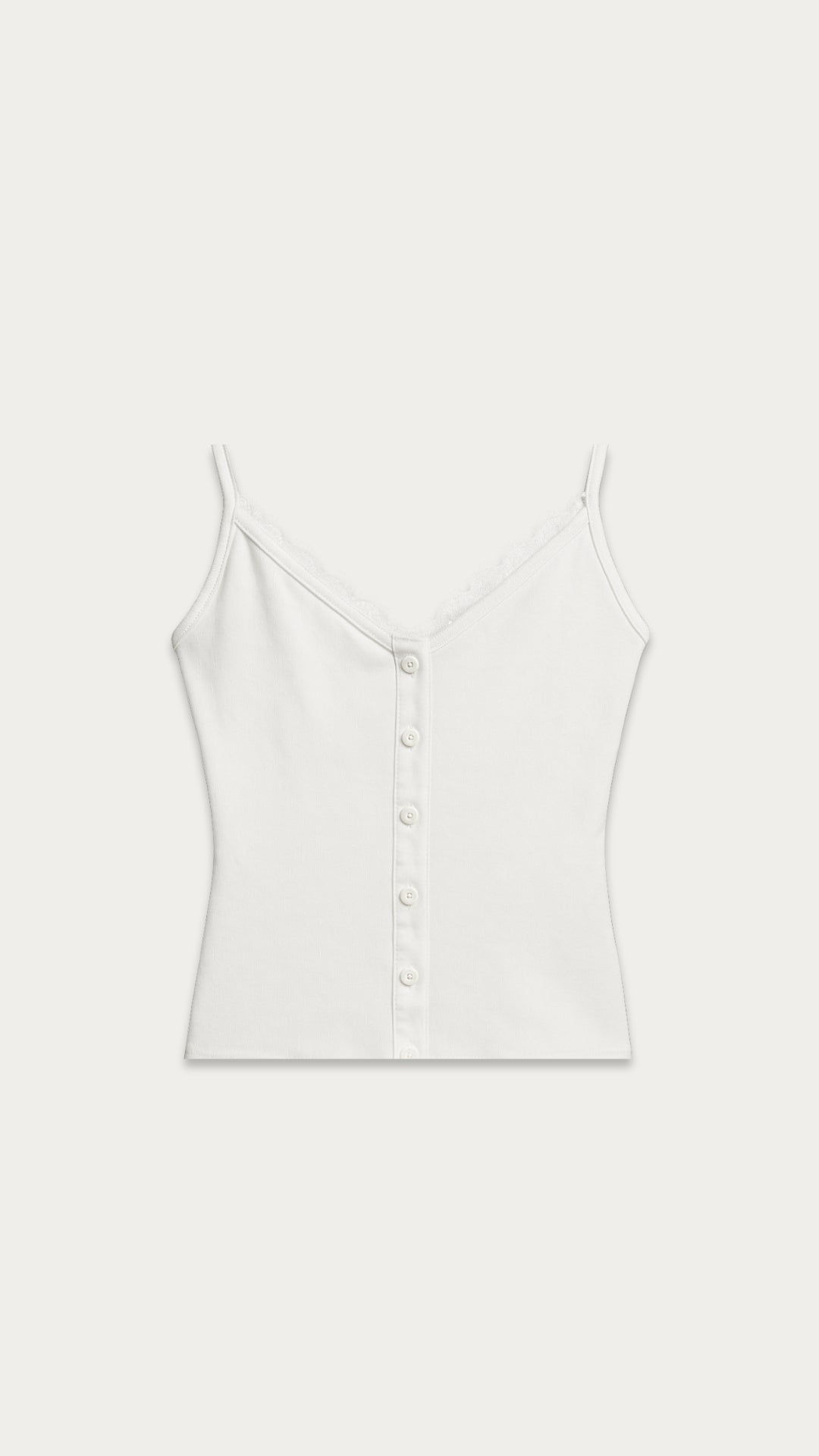 White buttons tank top