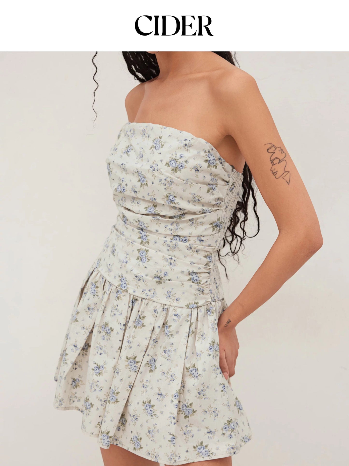CIDER FLORAL TUBE TOP