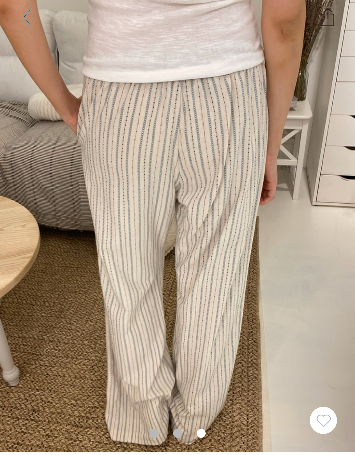 BRANDY NOELIA STRIPED PANTS- OFF WHITE