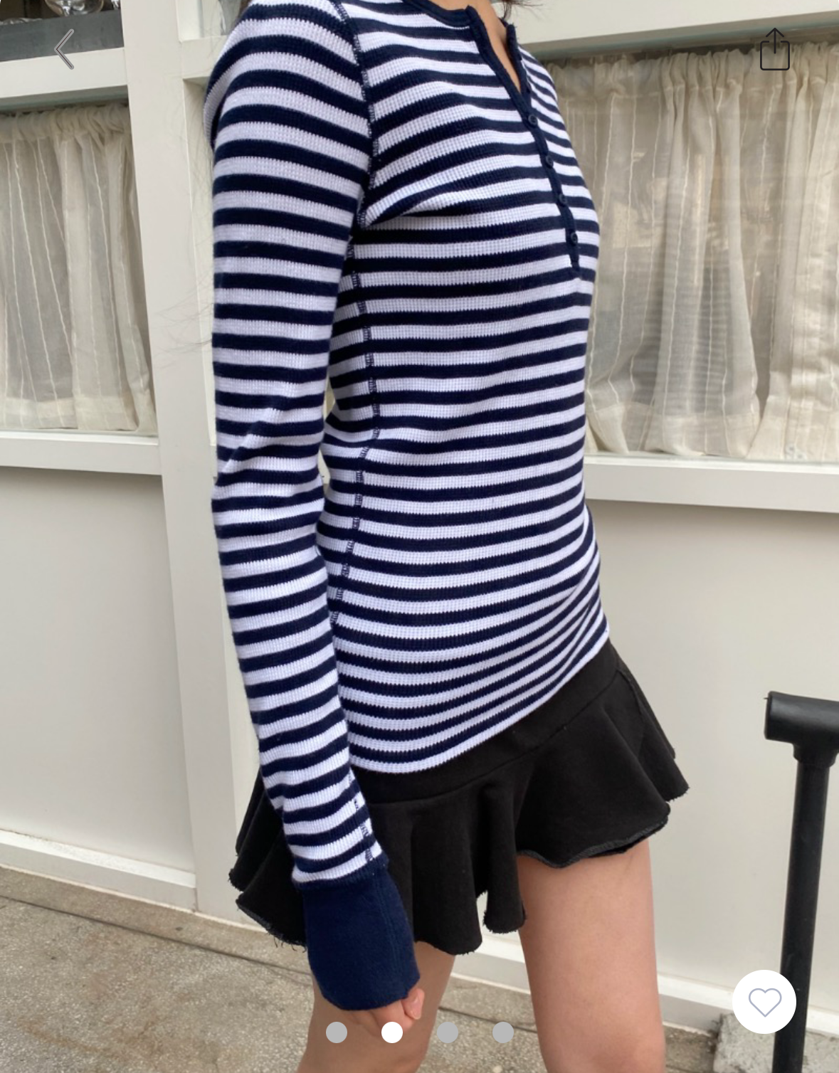 BRANDY Zelly Striped Top -NAVY