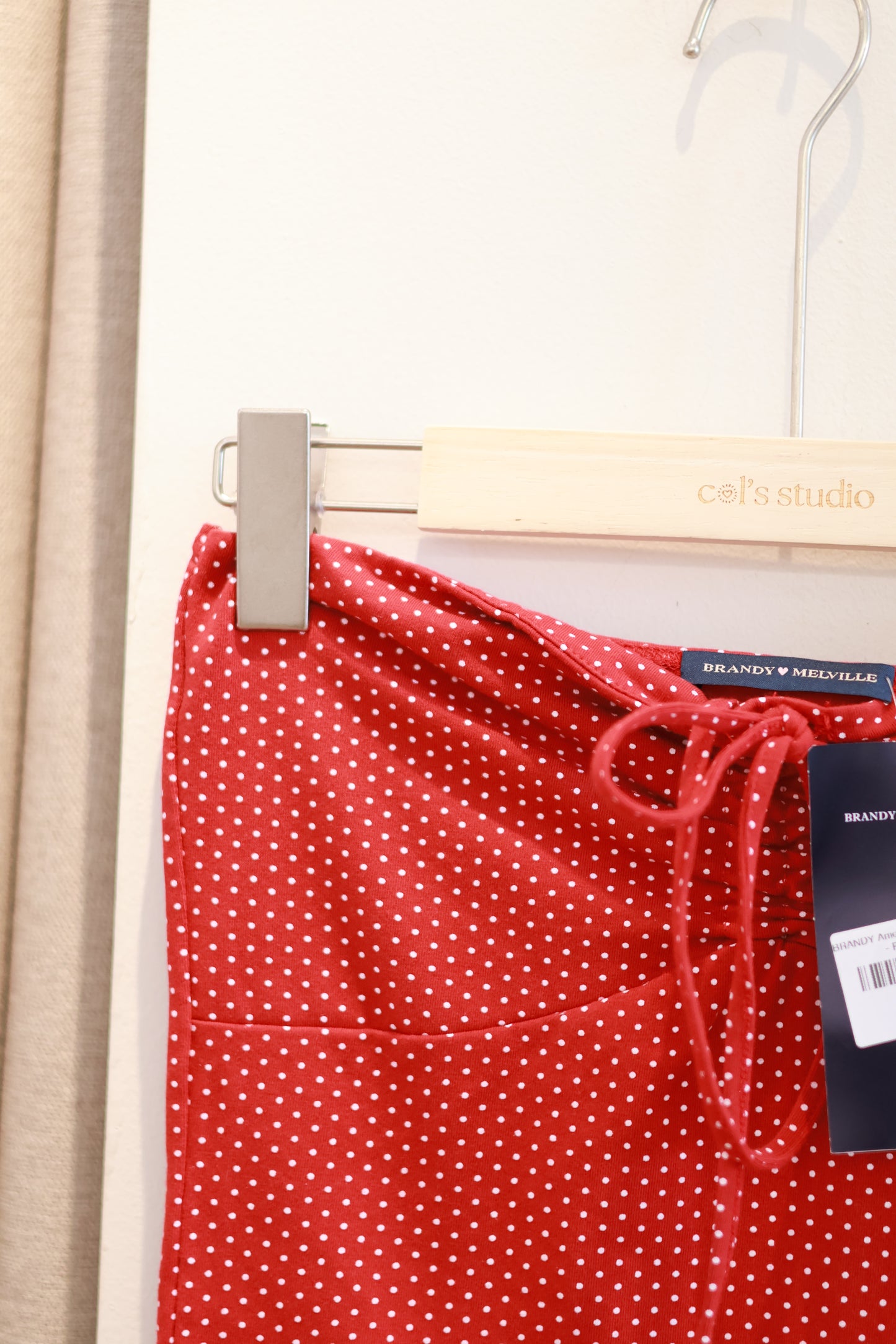 BRANDY Amelia Polka Dot Top - Red / S