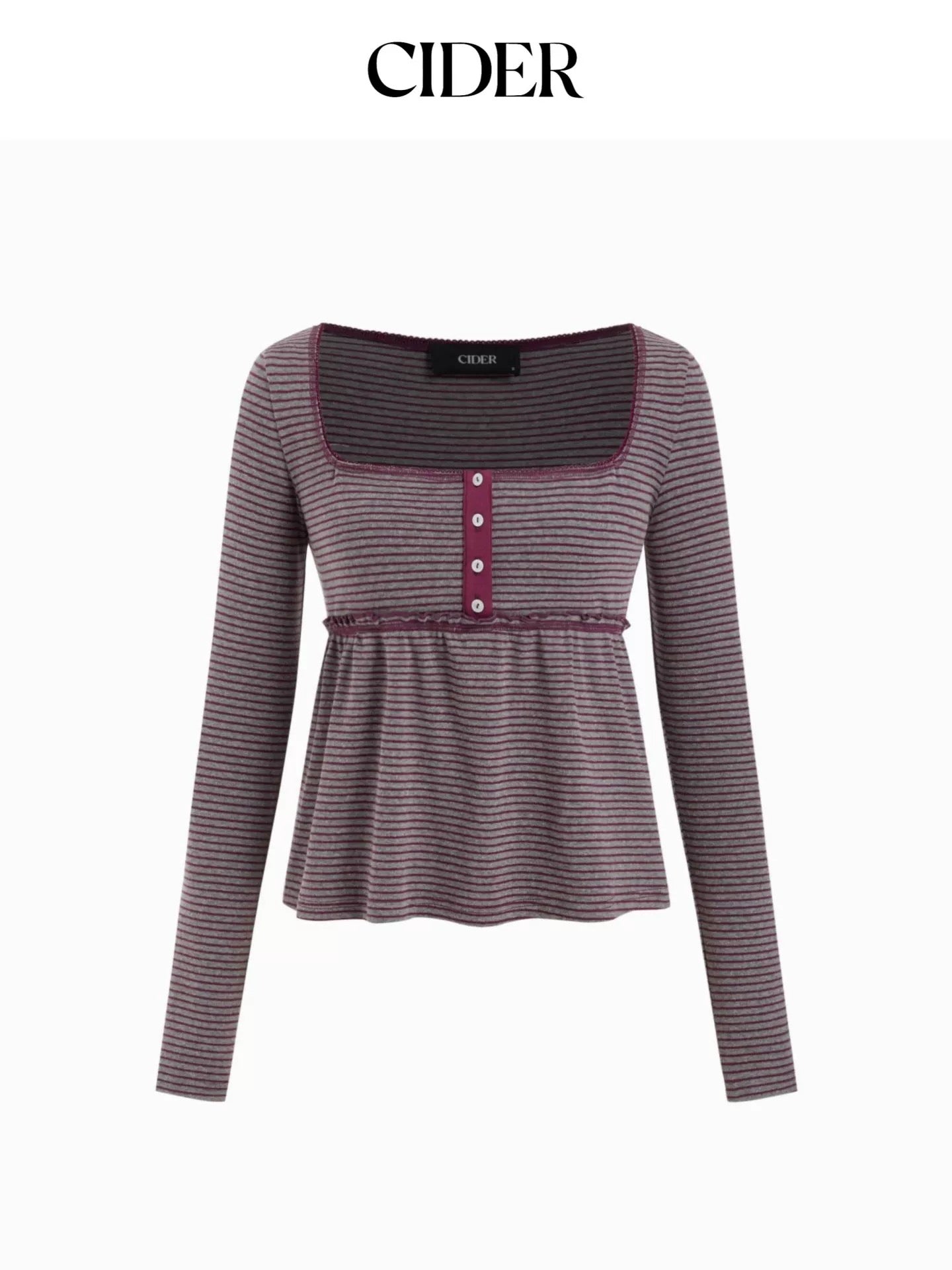 CIDER RED STRIPED LONG SLEEVE