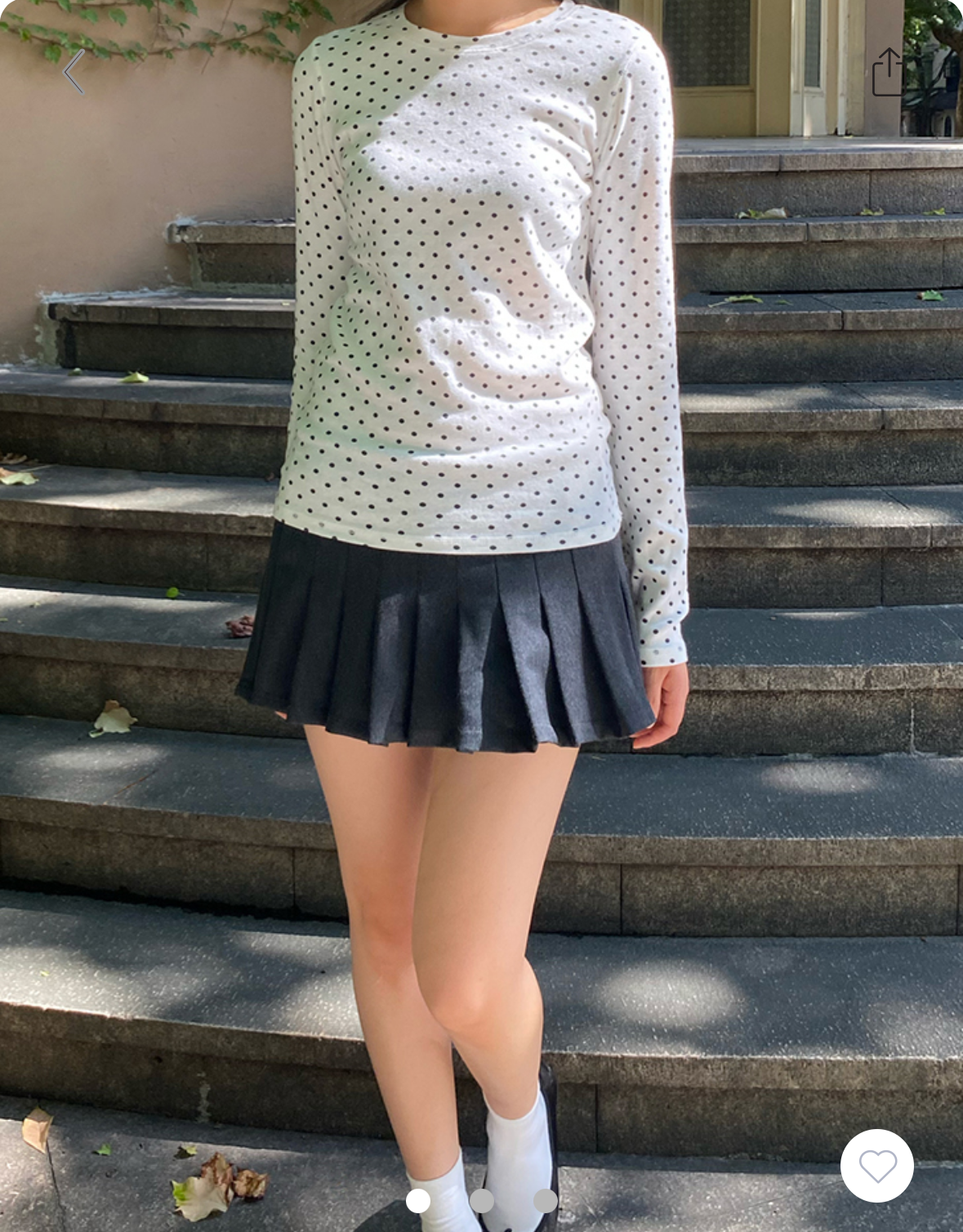 BRANDY MELVILLE Ainsley Polka Dots Top