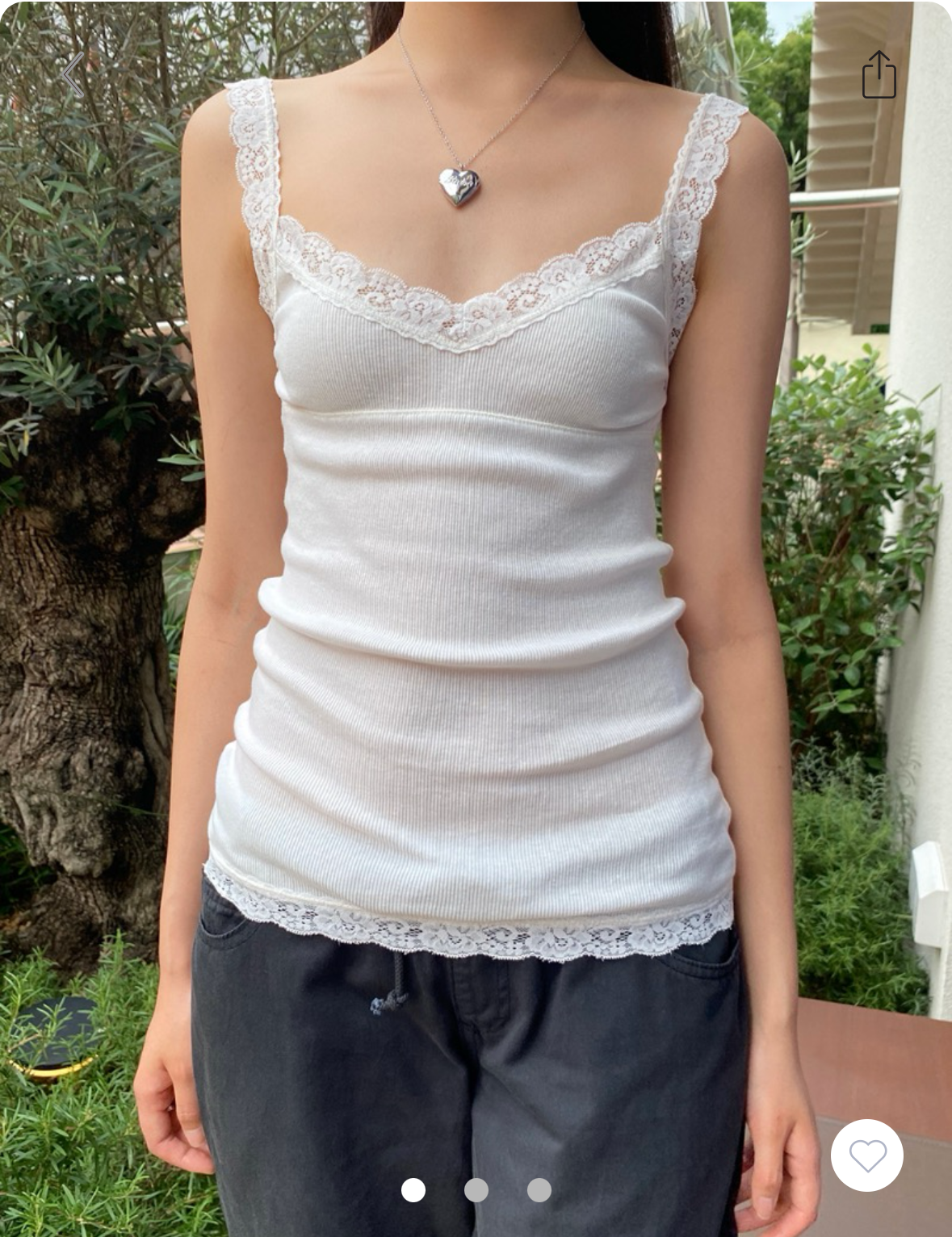 BRANDY SKYLAR LACE TANK- WHITE
