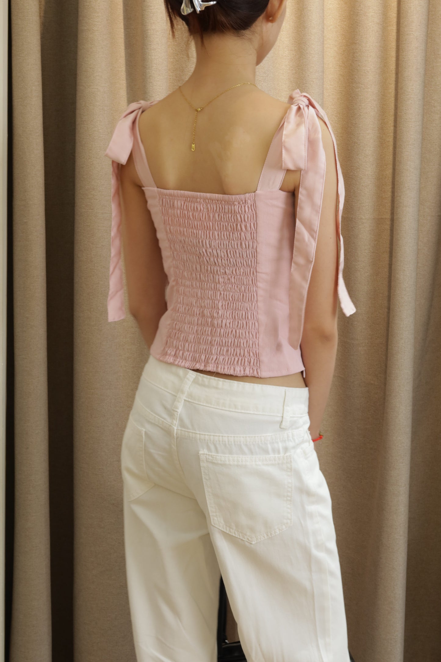 Silky straps square neck top