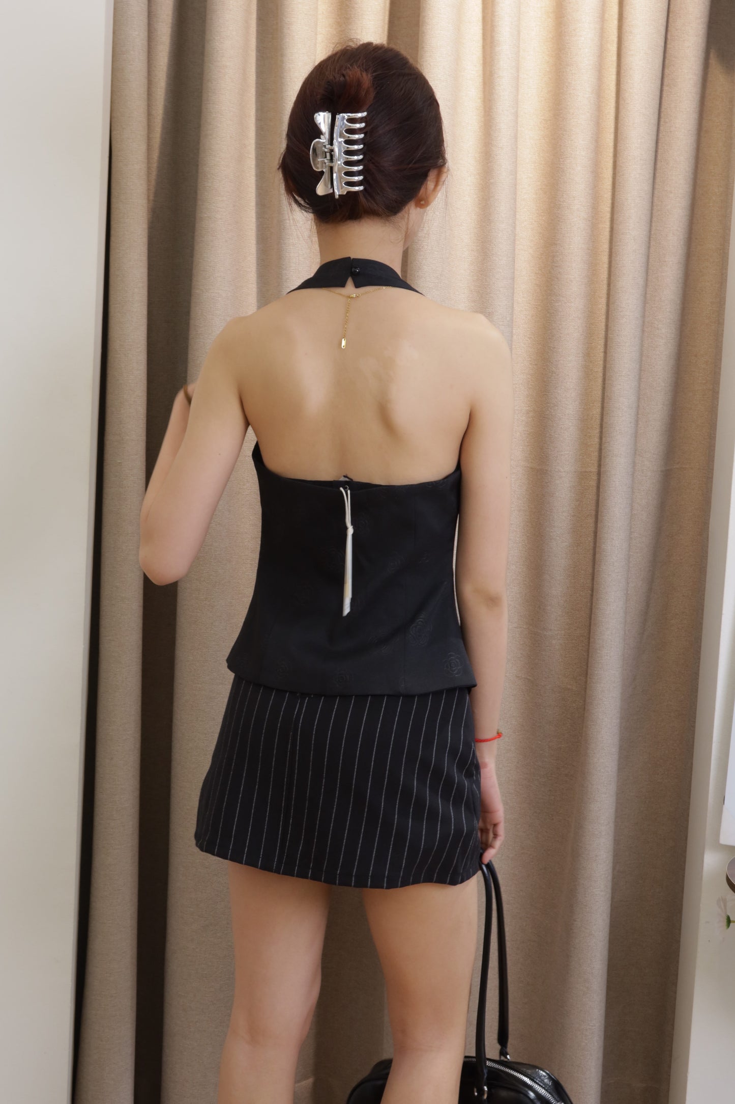 Flower deisgn halter top