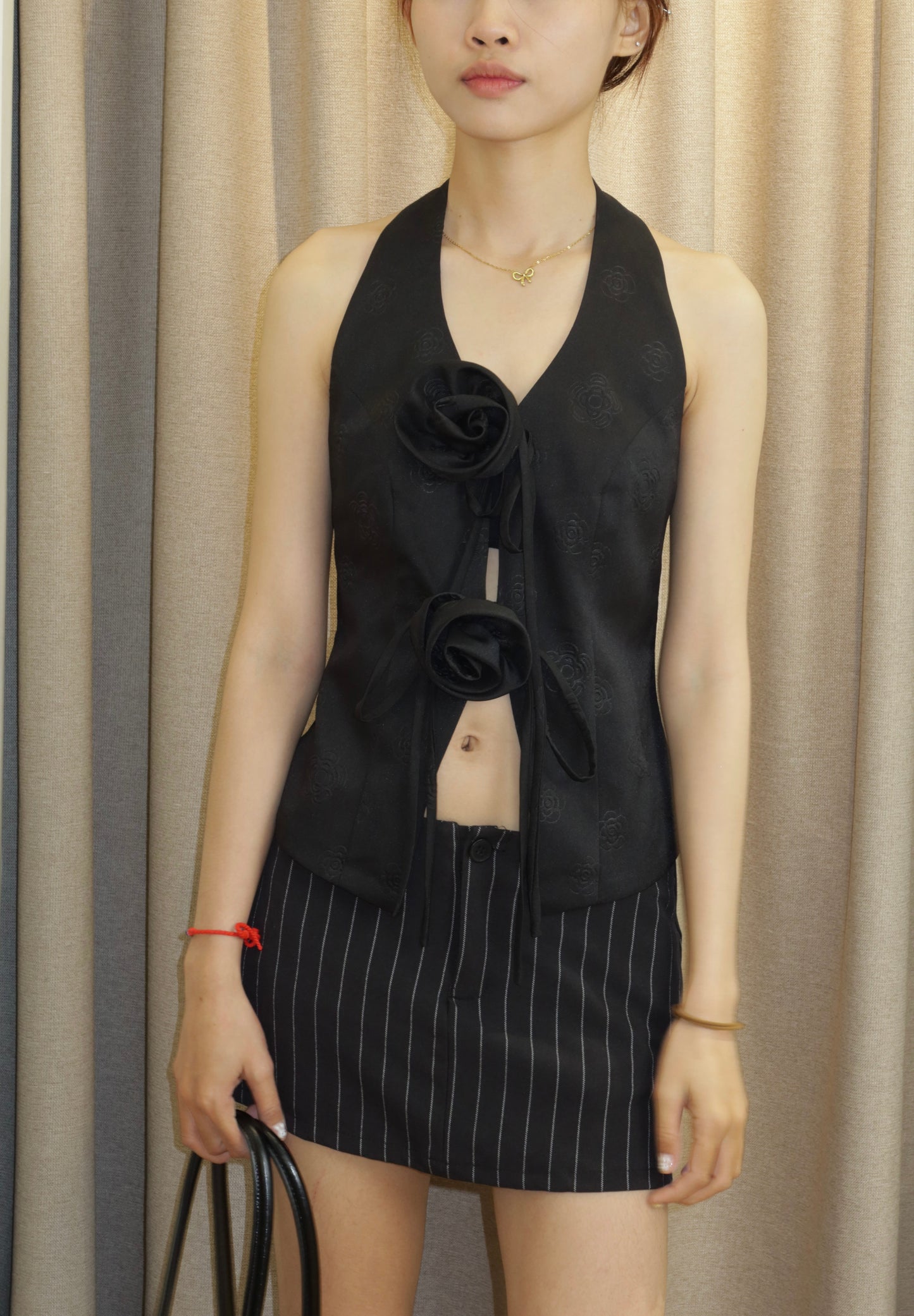 Flower deisgn halter top