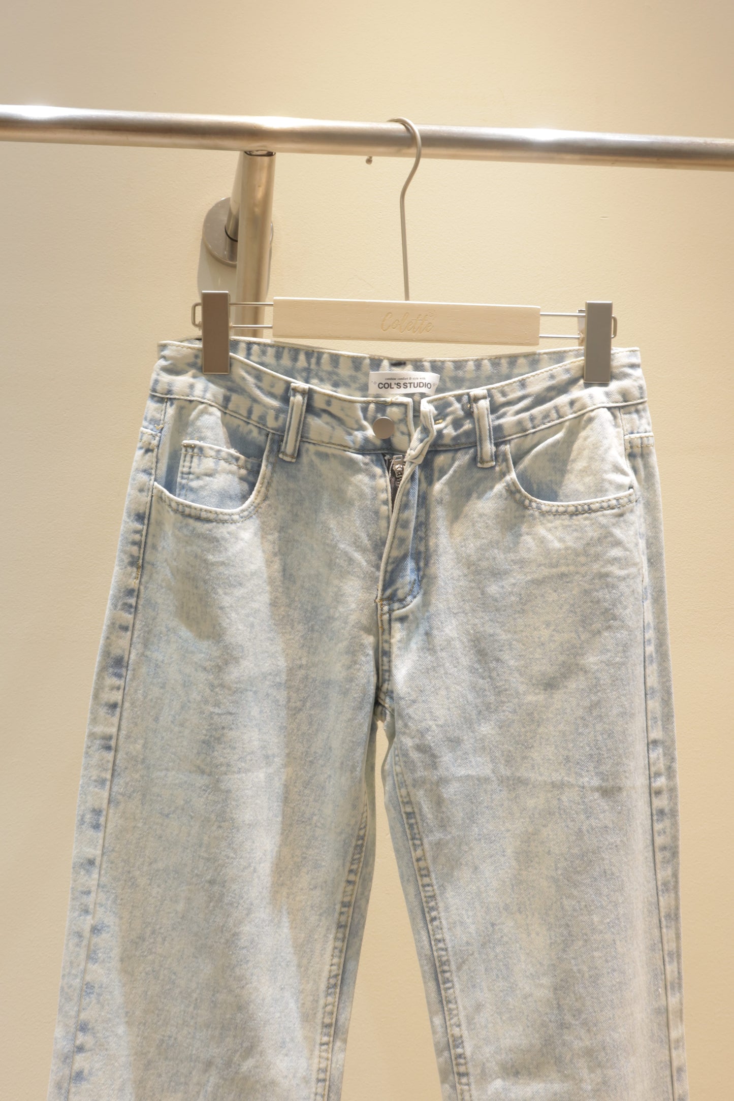 Light blue denim jeans