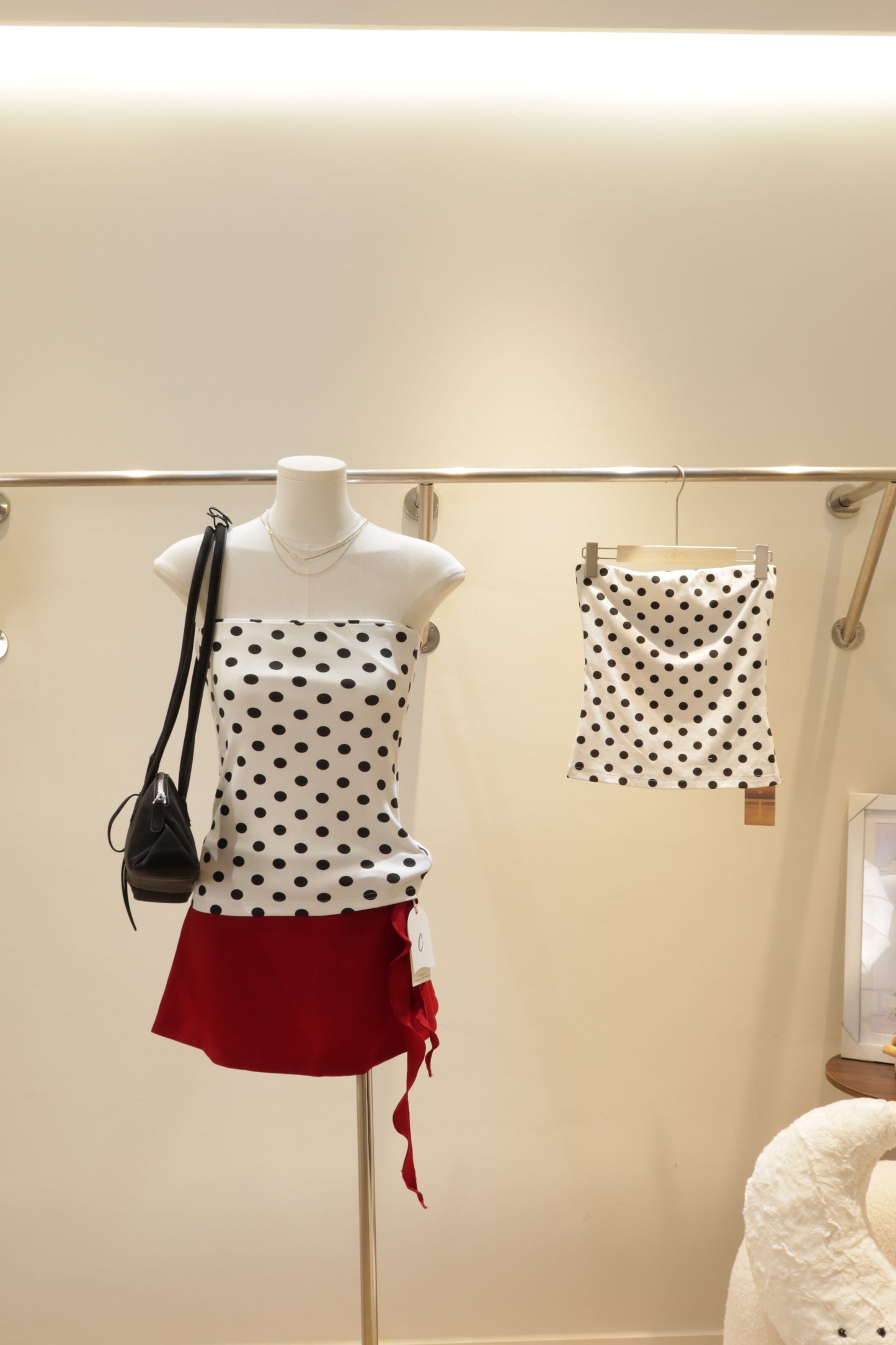Polkadot tube top
