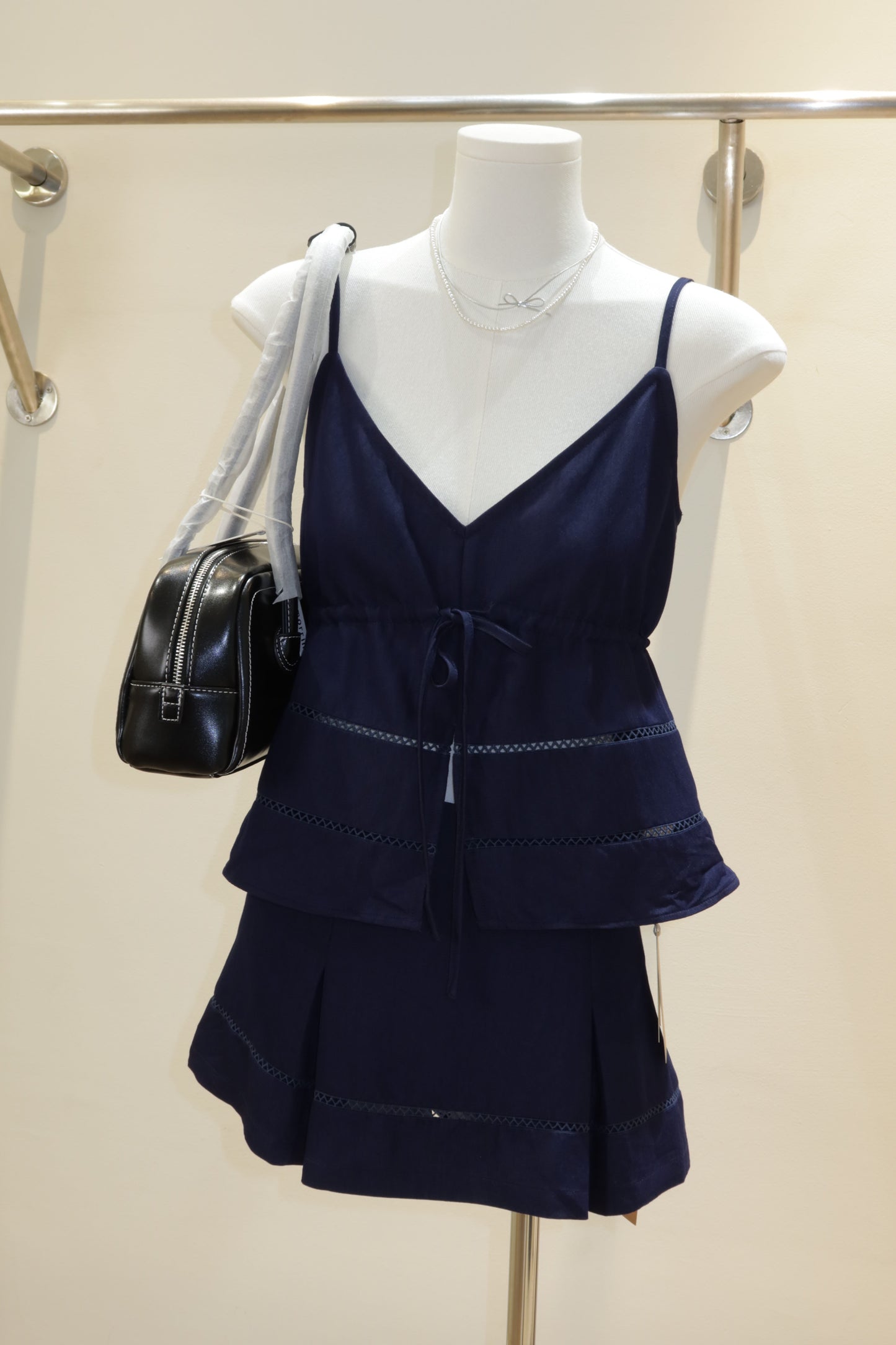 dark denim blue flowy top