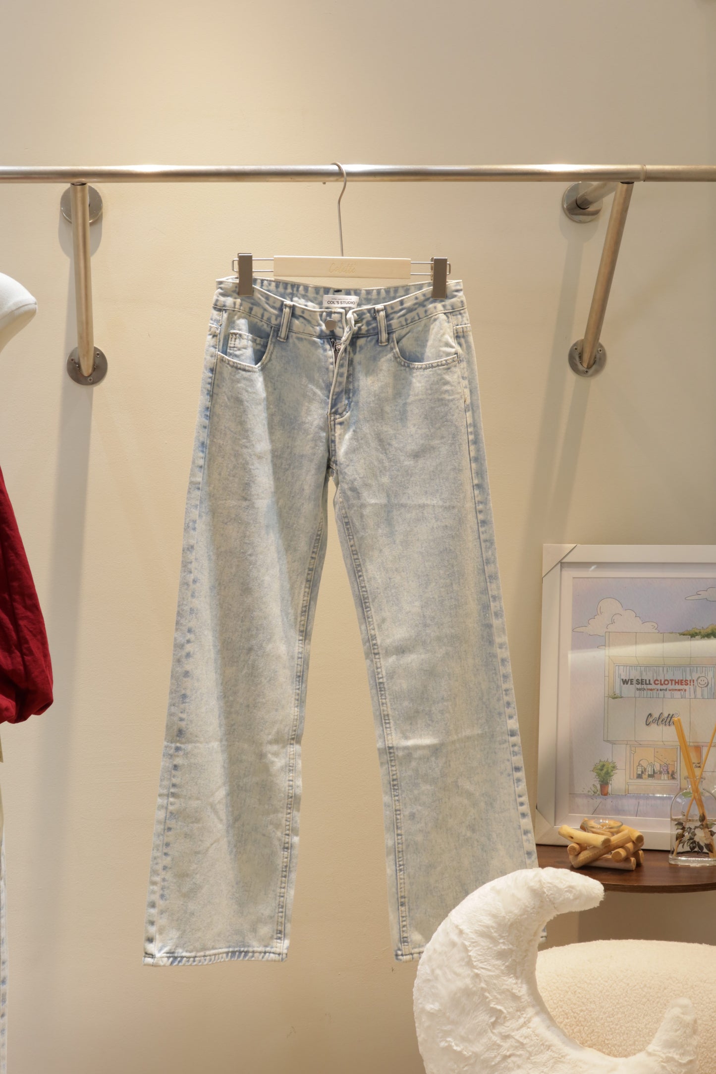 Light blue denim jeans