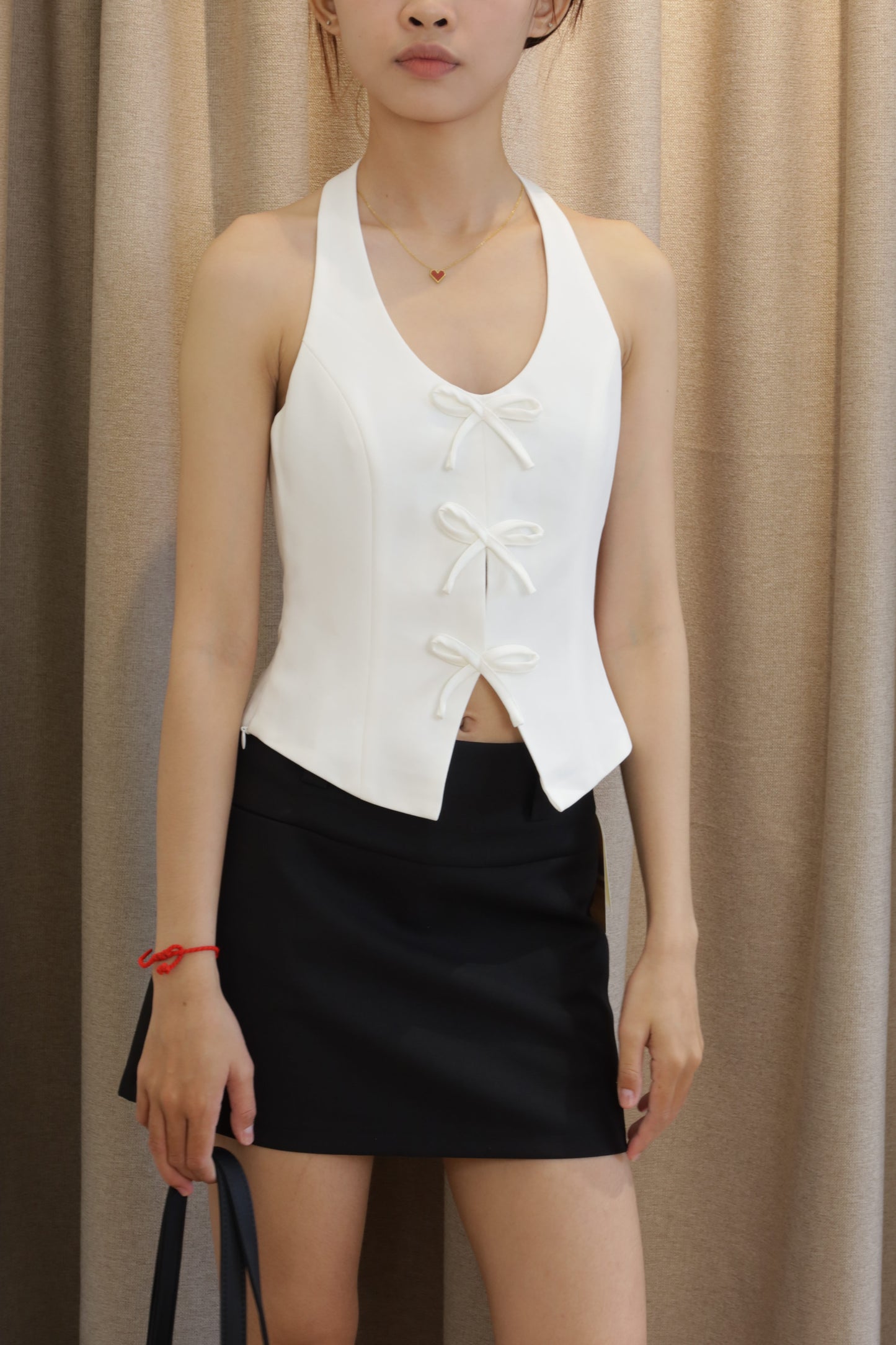 3 Ribbon halter top