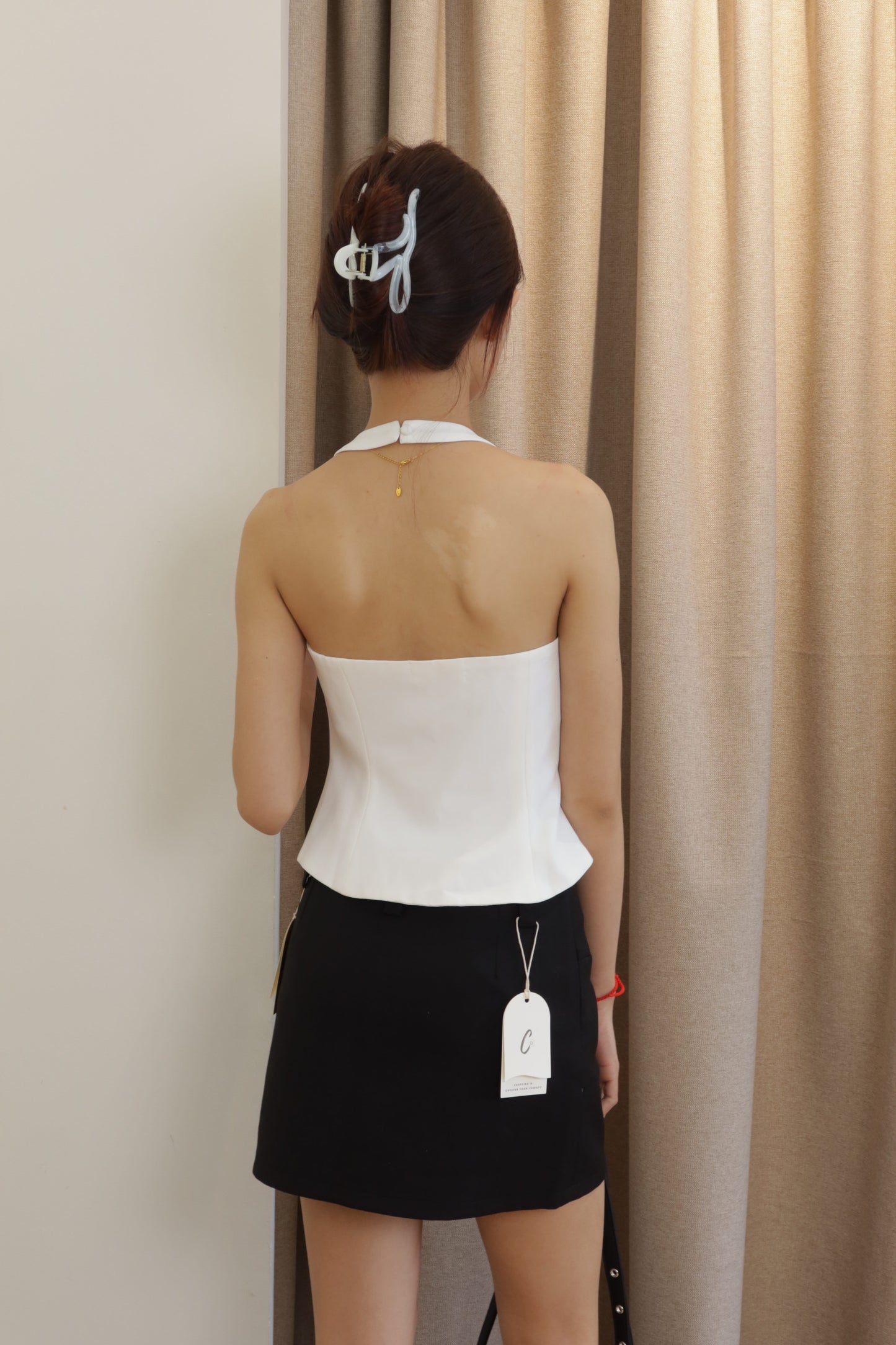 3 Ribbon halter top