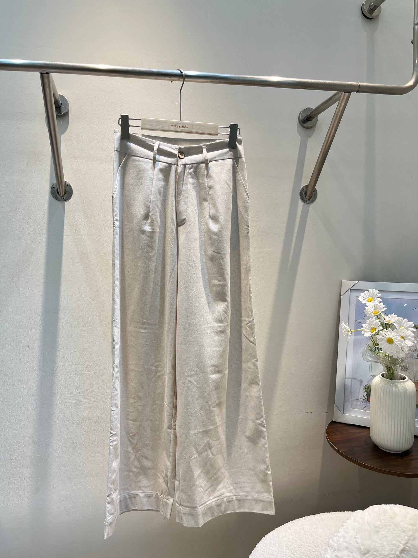 BUTTONED LINEN BOTTOMS