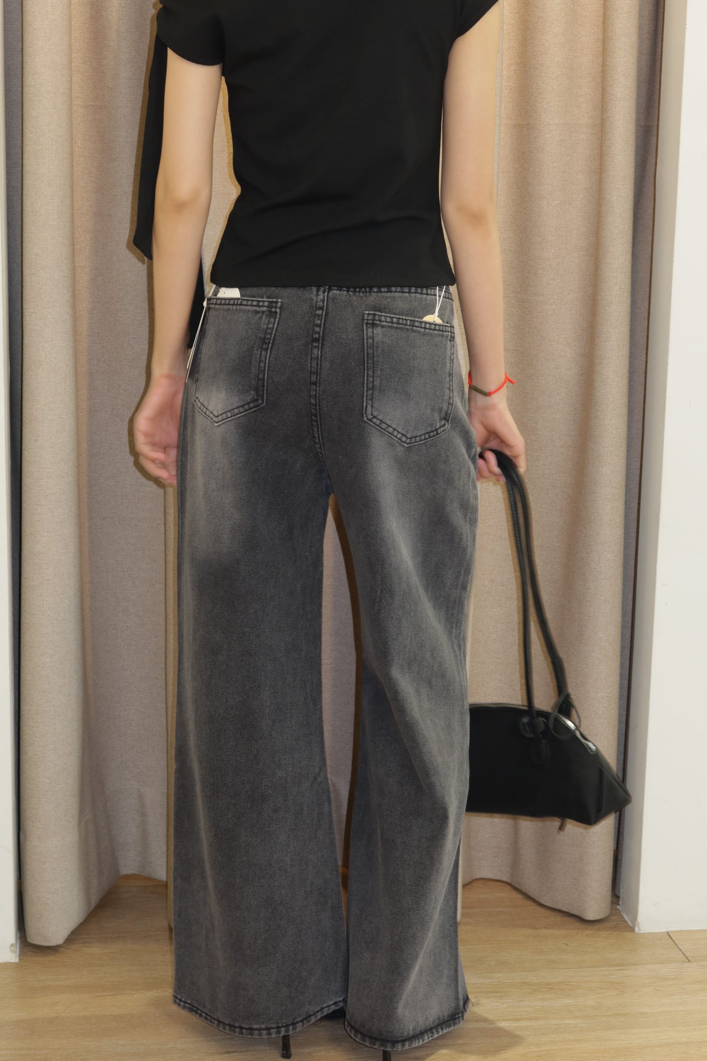 GRAY WASHED DENIM JEANS