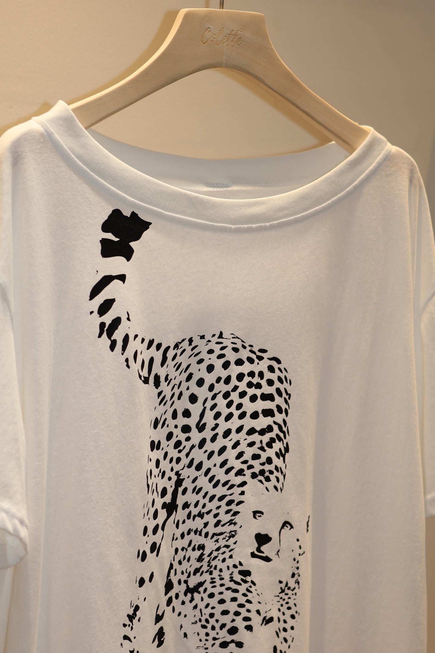 LEOPARD HALF SHOULDER TOP