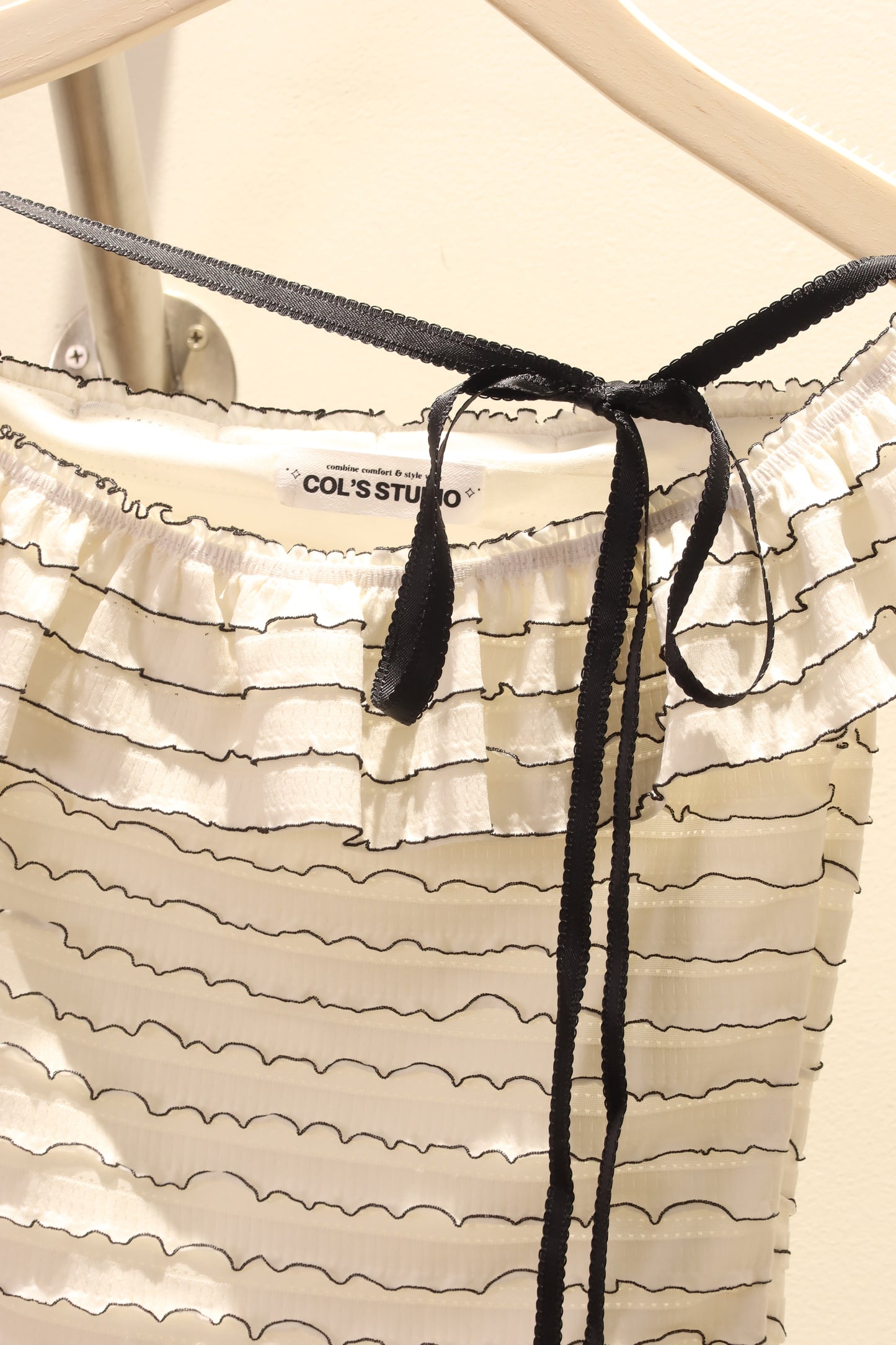 Striped off shoulder top