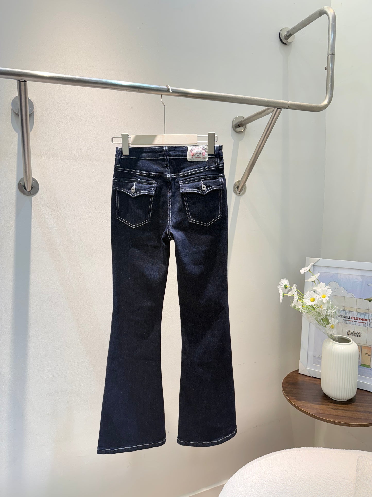 NAVY LOW WAIST VINTAGE JEANS