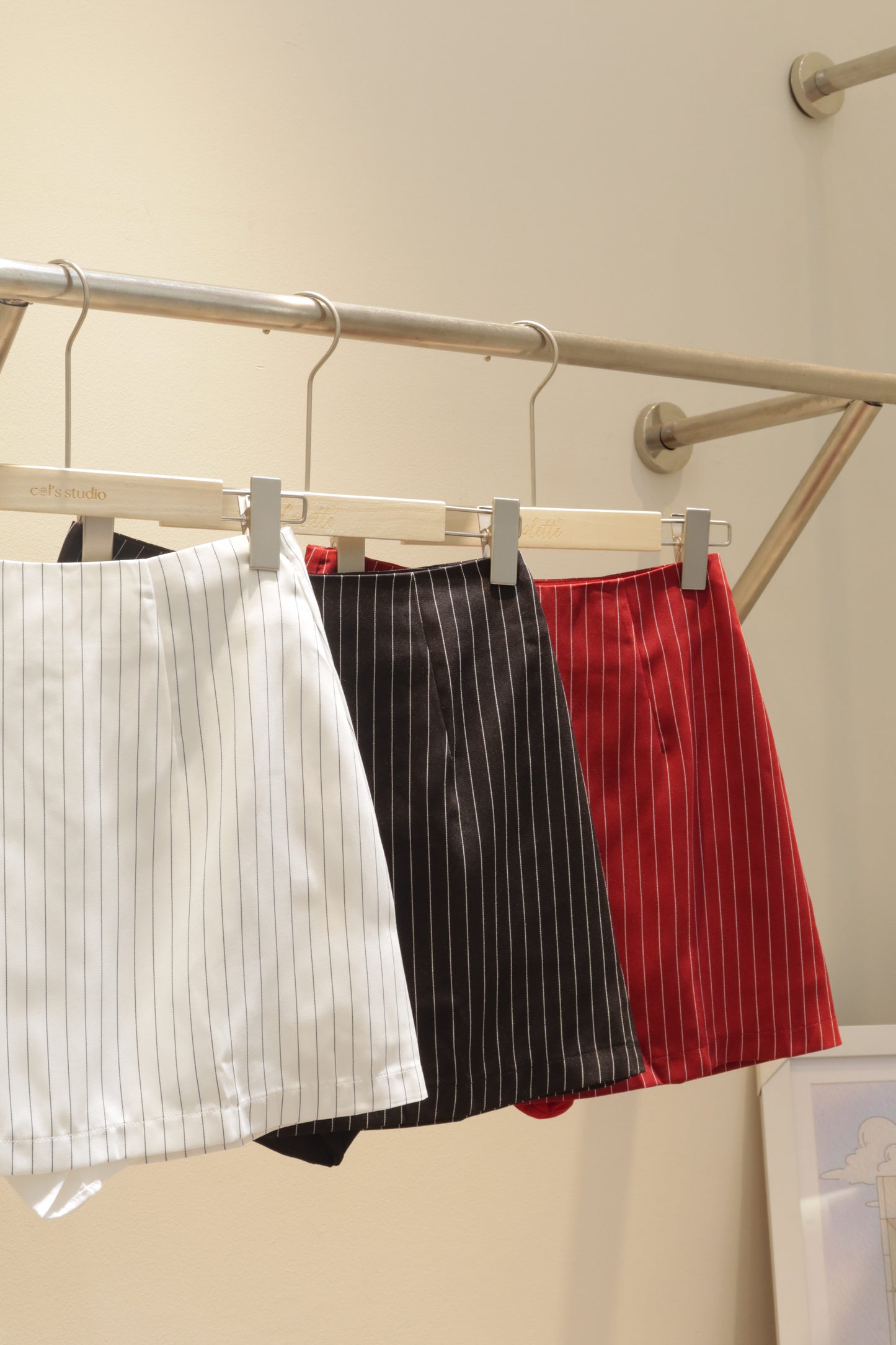 Striped pencil skirt