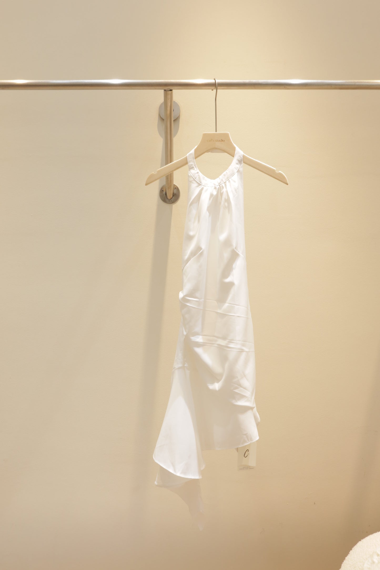 Sleeveless white dress
