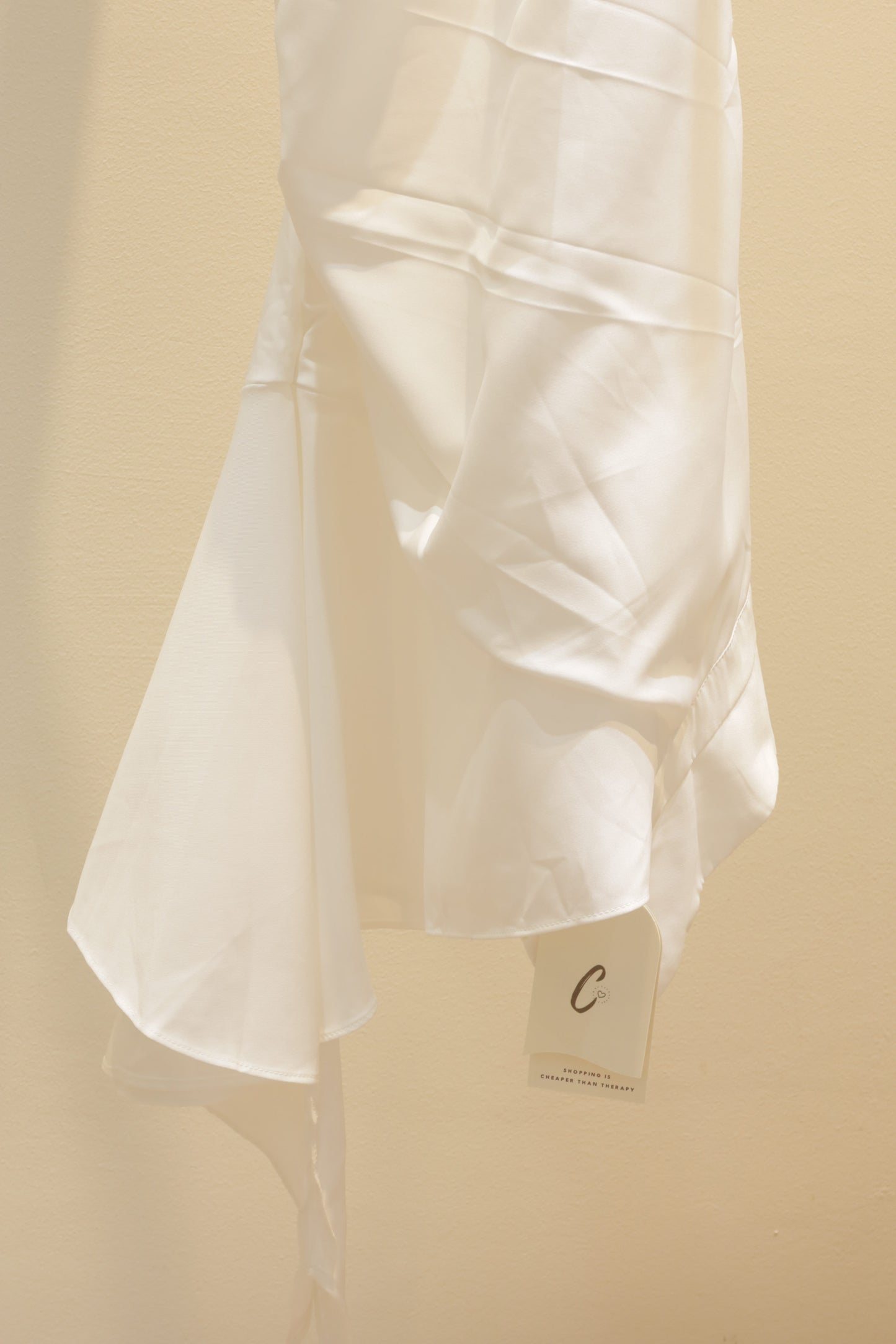Sleeveless white dress