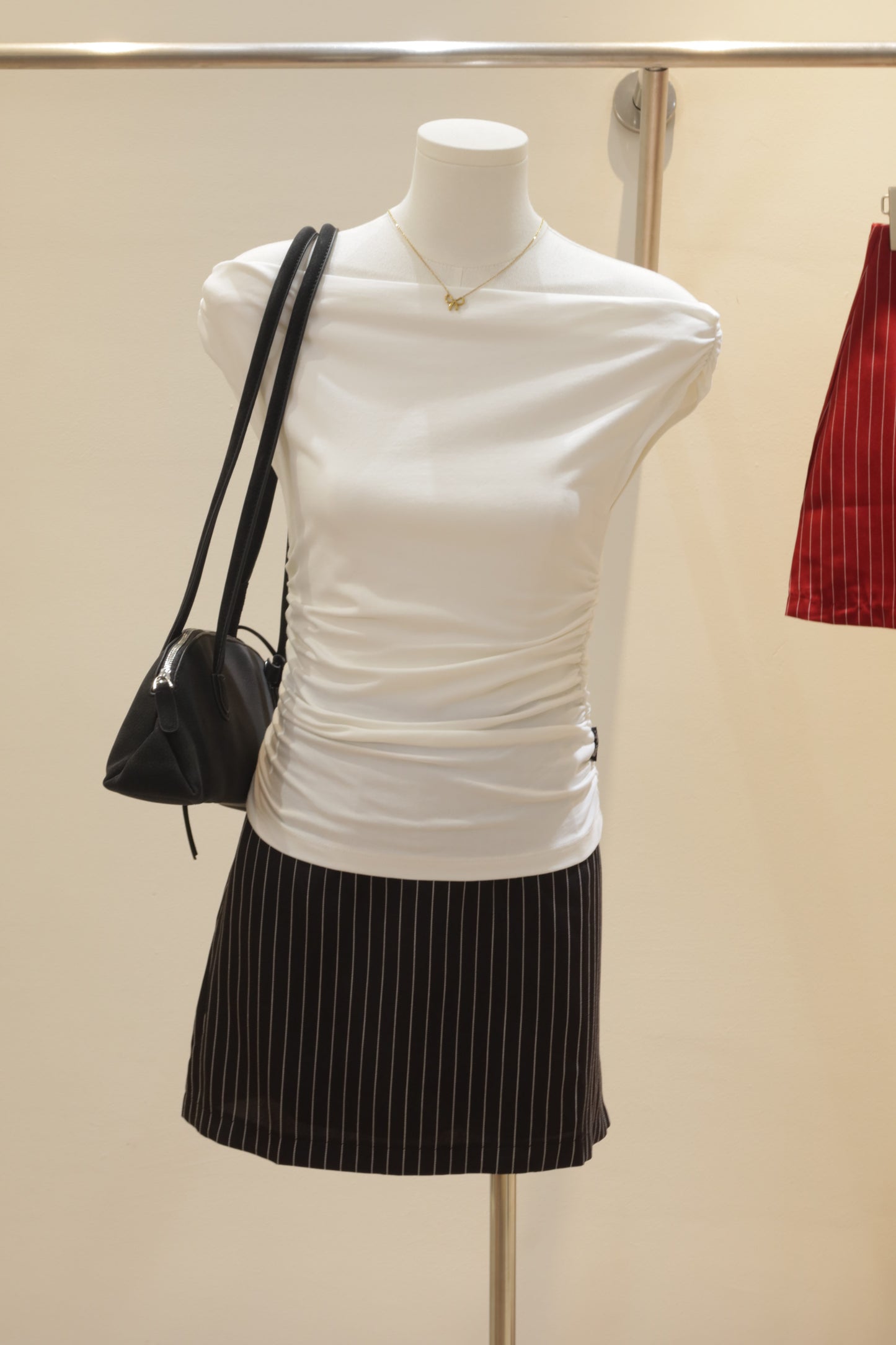 Striped pencil skirt