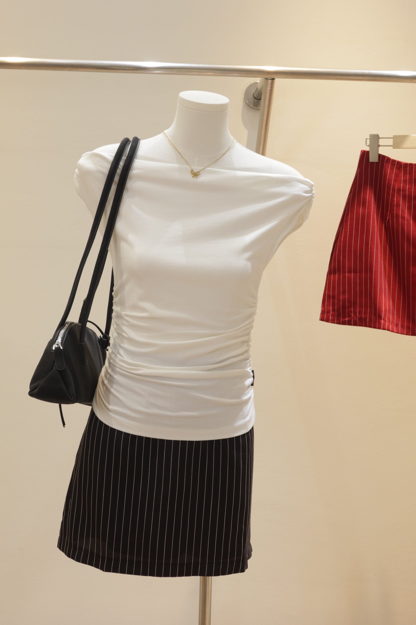 Striped pencil skirt