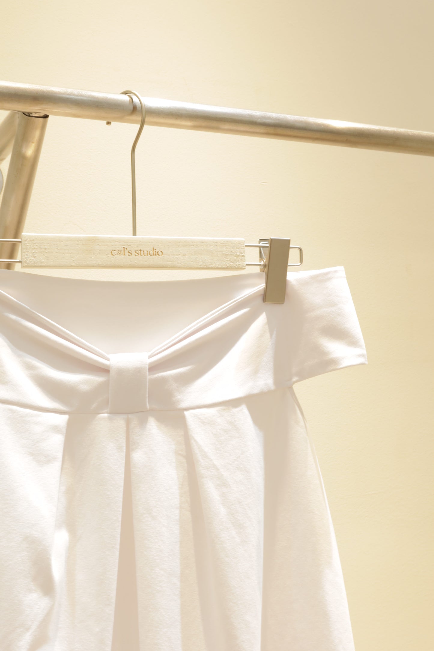 Ribbon off shoulder white top