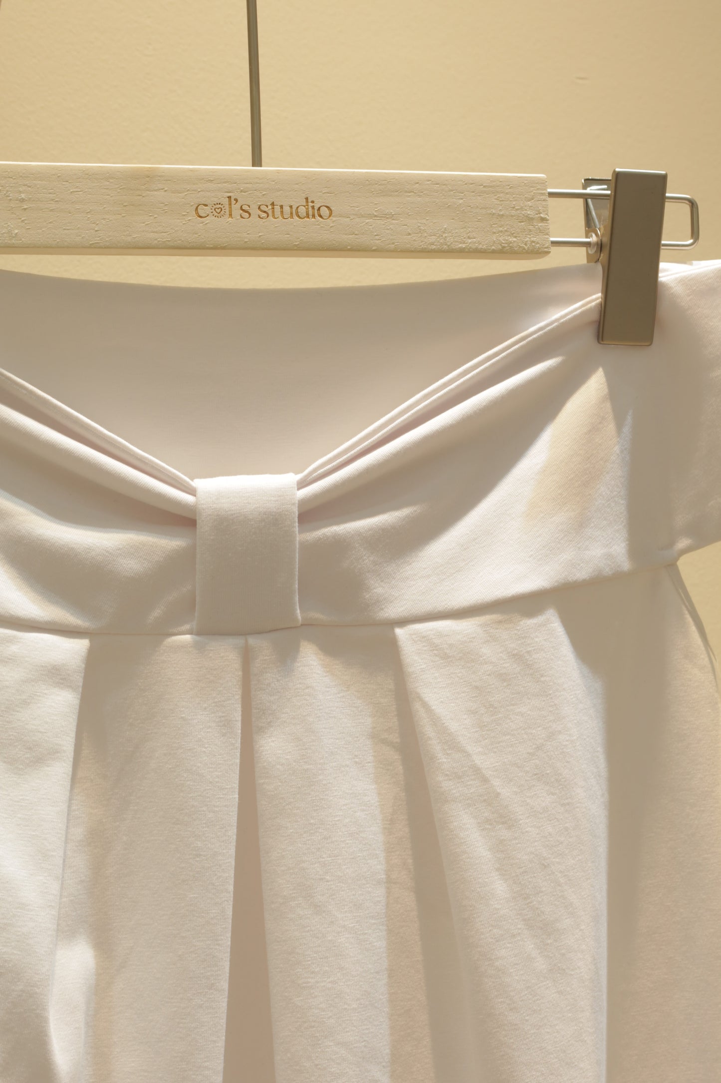 Ribbon off shoulder white top