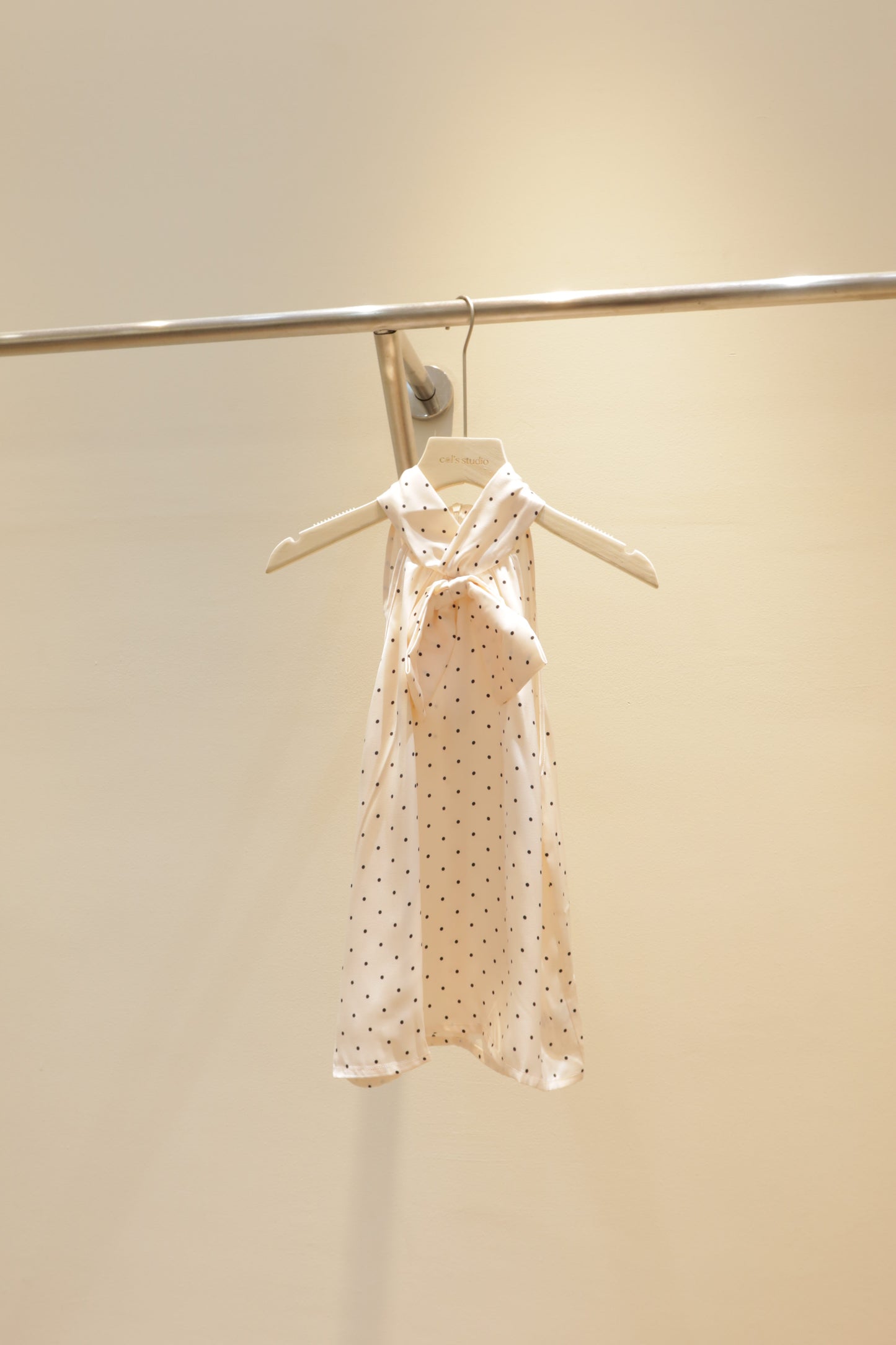 Polkadot bow halter top