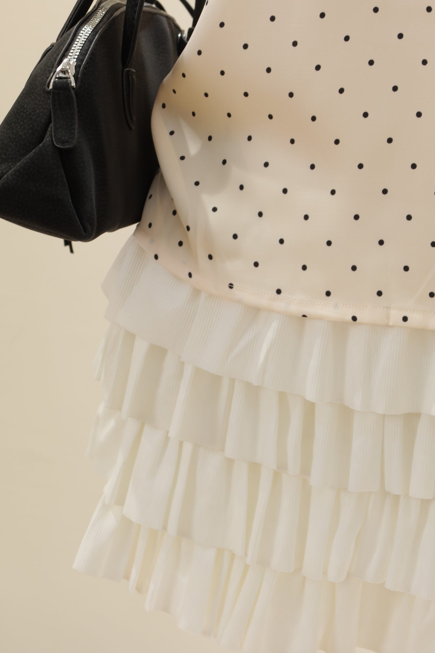 Polkadot bow halter top