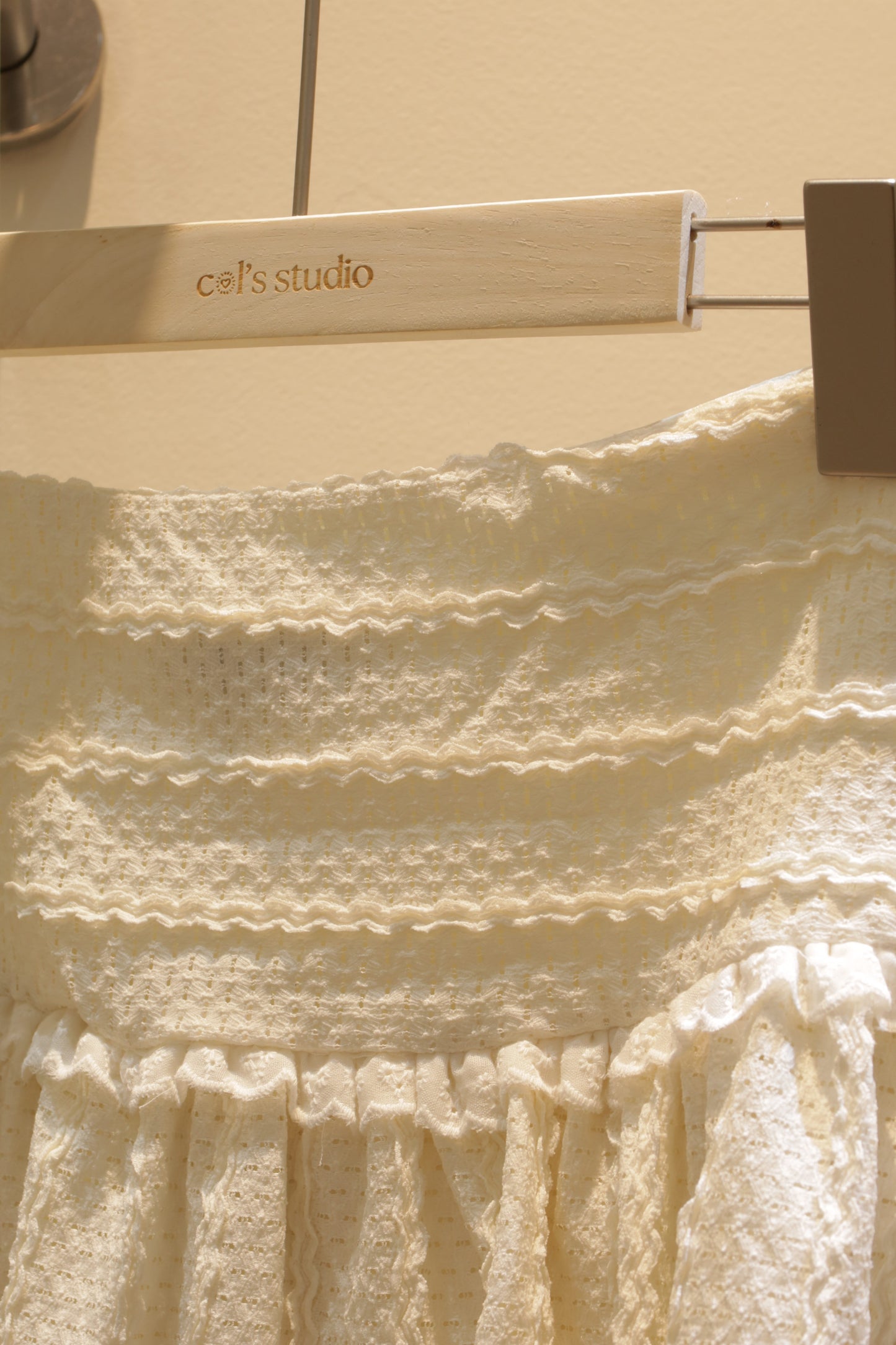Beige dottie skirt