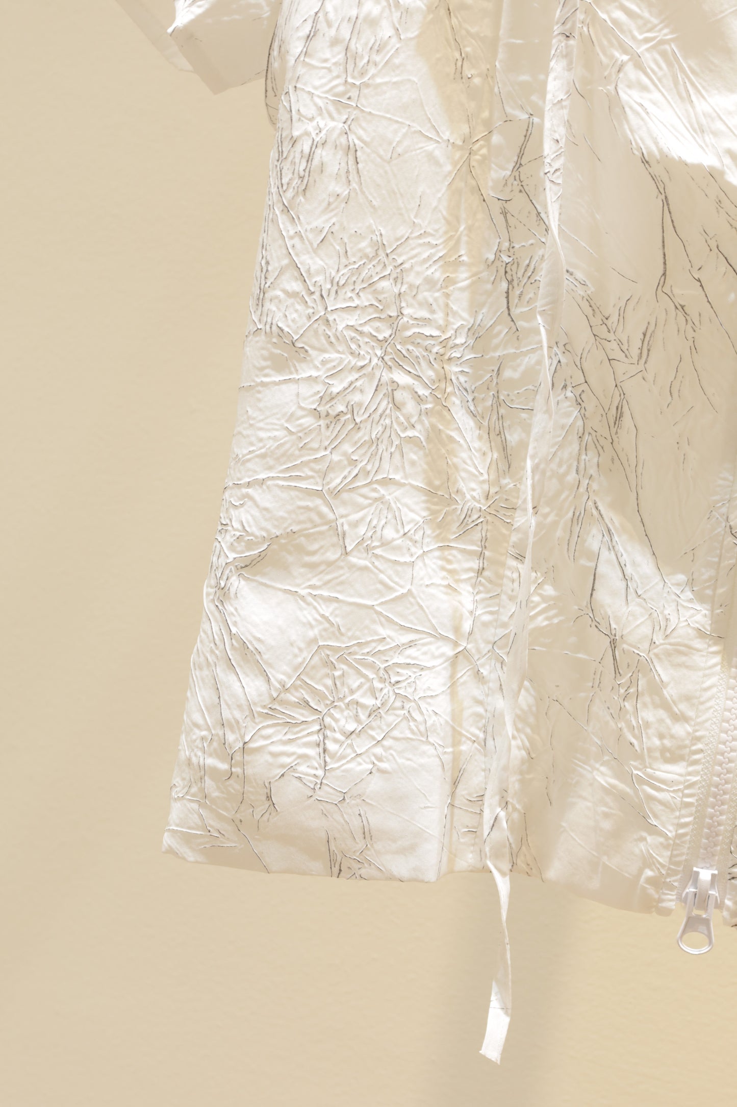 Marbled doubled zippered short sleeve
