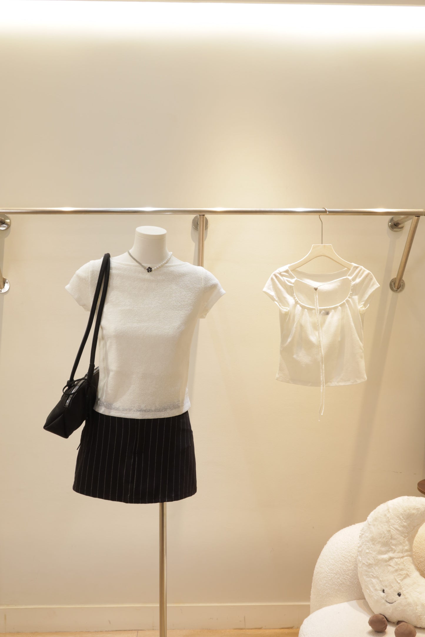 Back cut white top