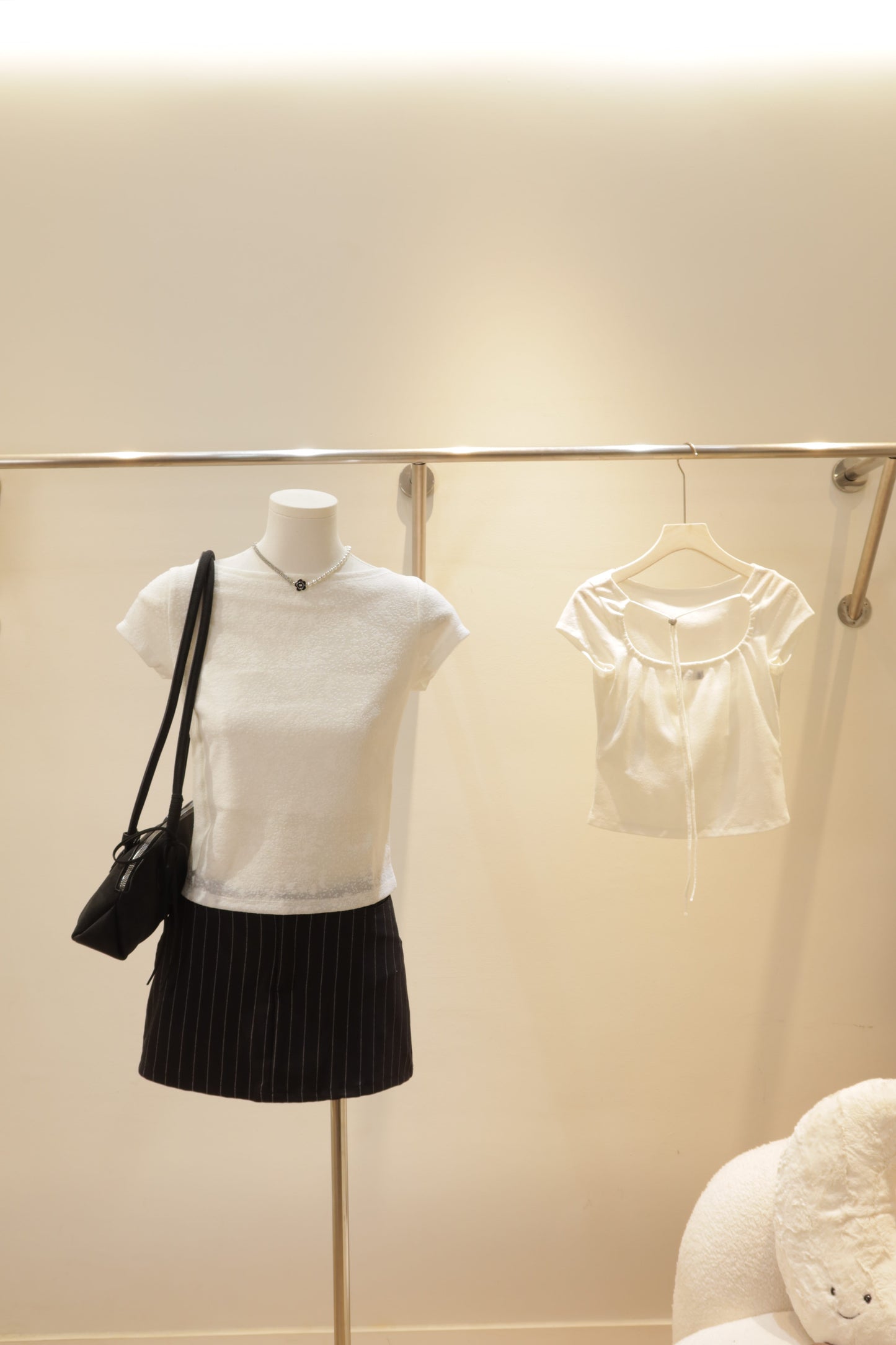 Back cut white top