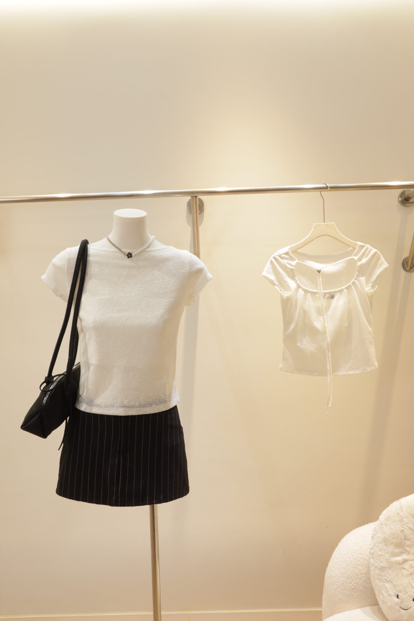 Back cut white top