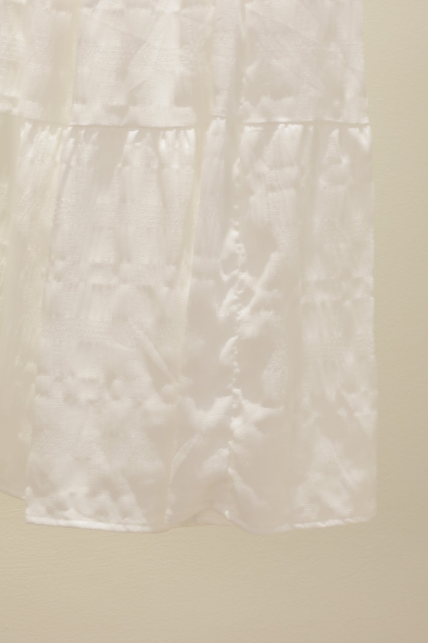 tiered white long skirt