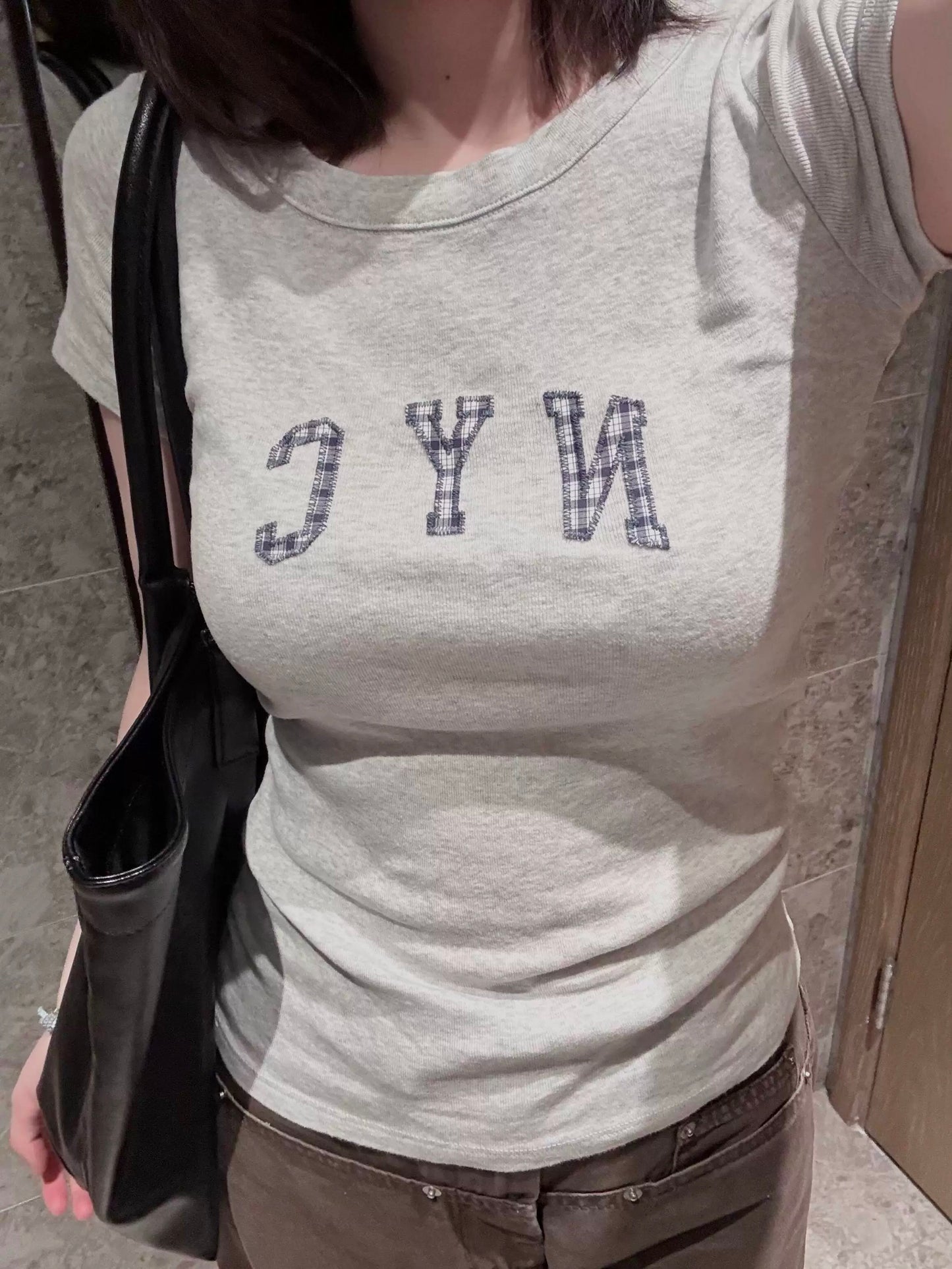 Hailie NYC Top - light grey