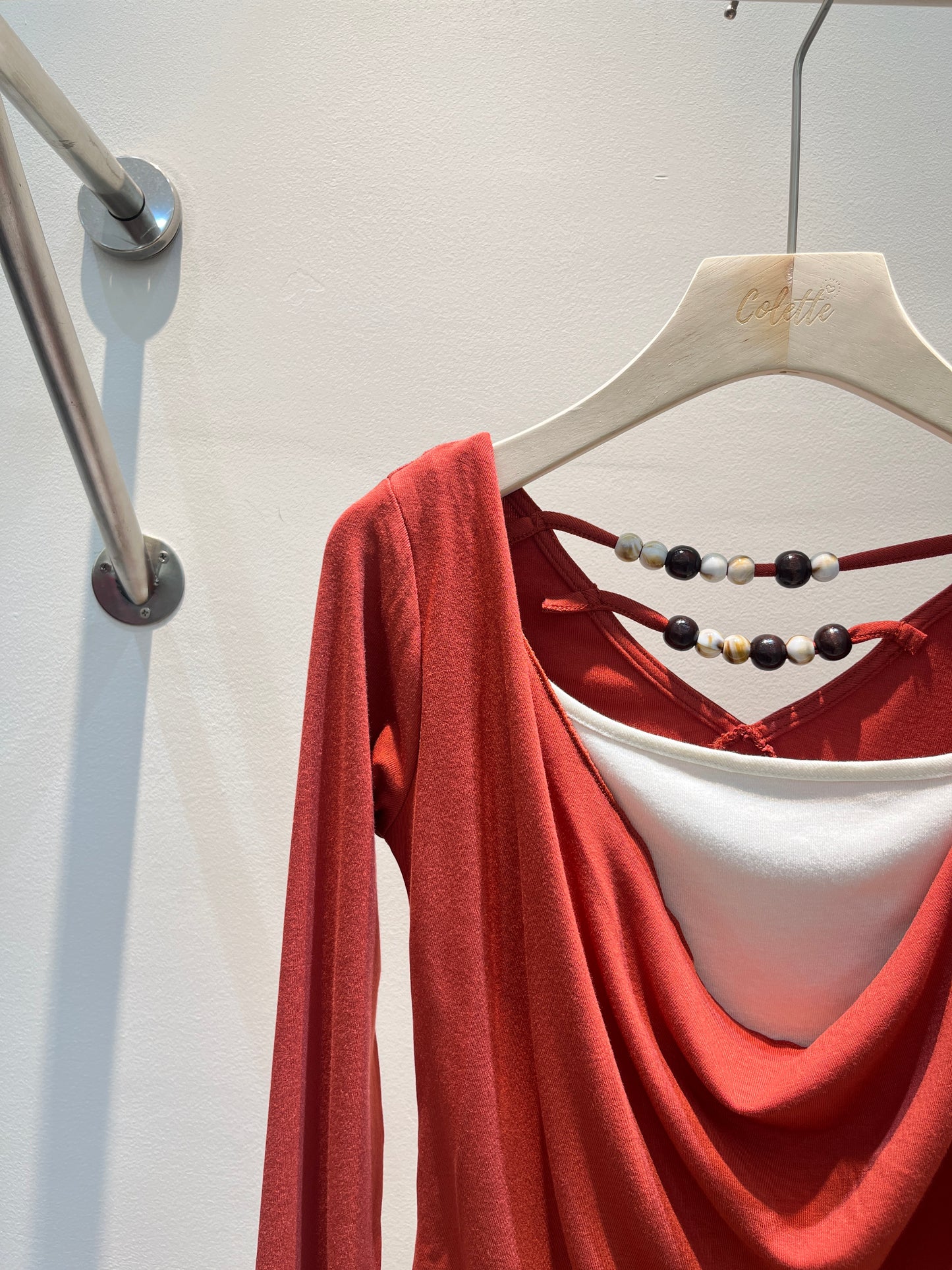 BEATS RED LONG SLEEVE TOP