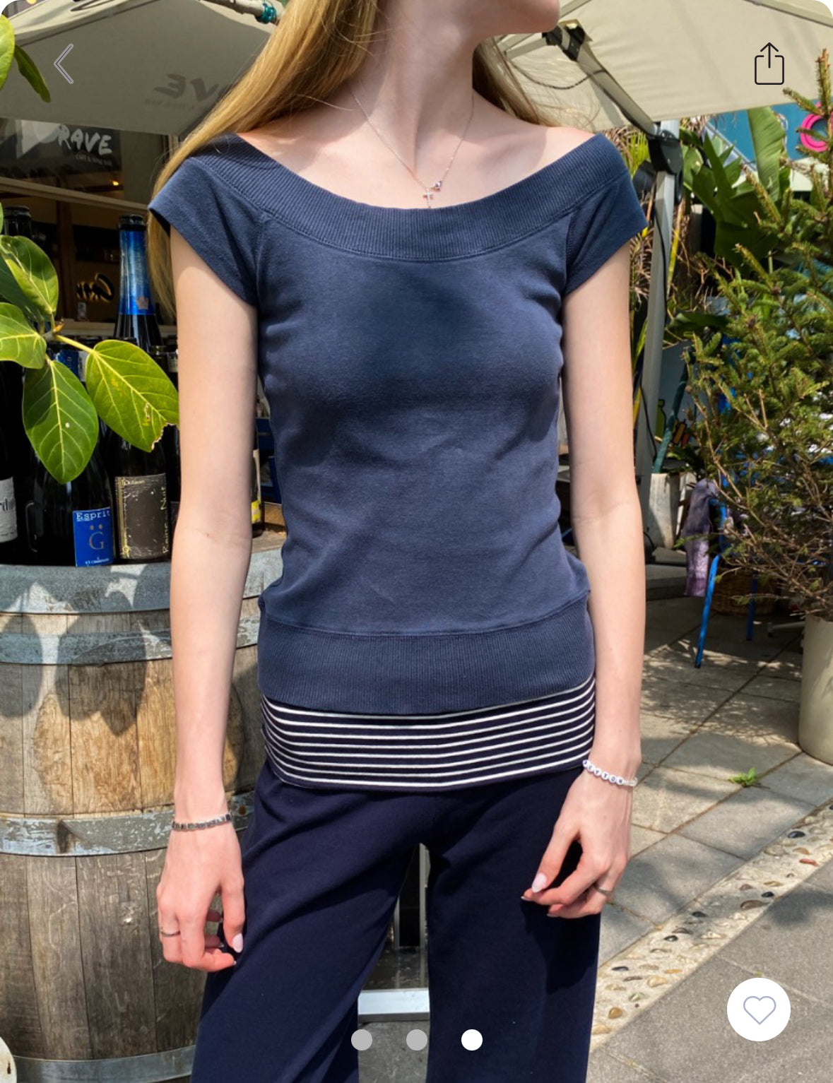 BRANDY Ginny Top - Navy Blue
