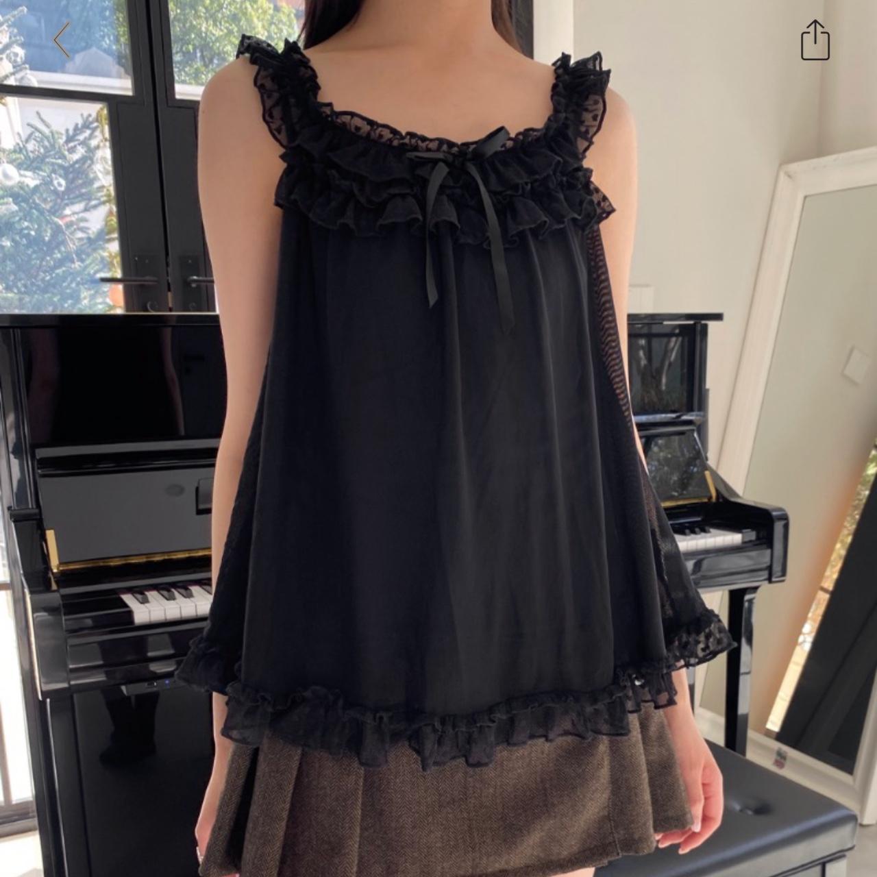BRANDY Wynn Mesh Top - Black/S