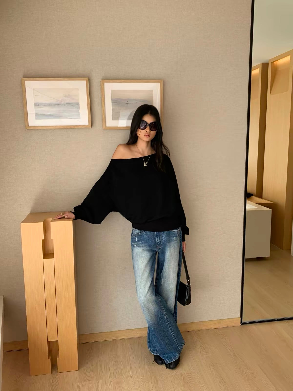 AUD One-Shoulder Sweater