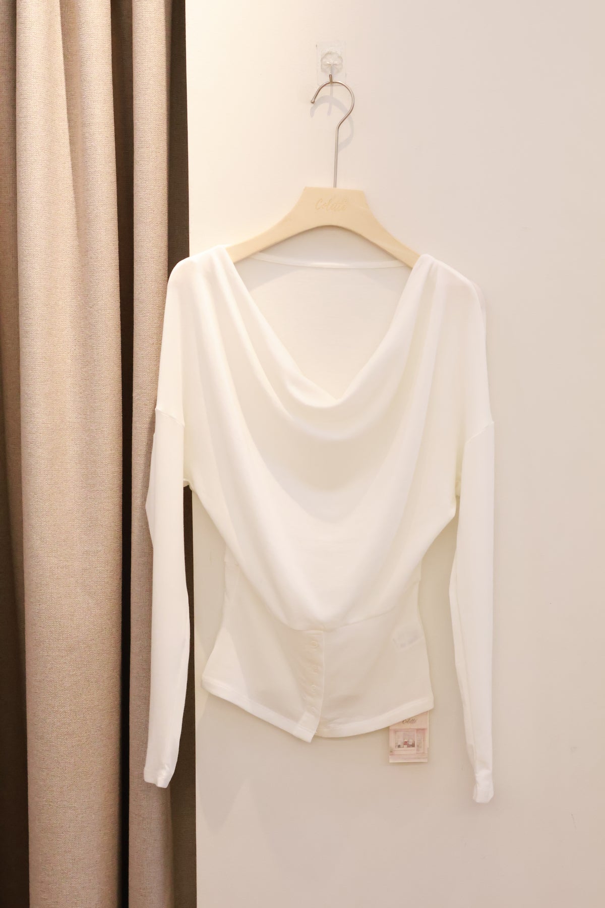 AUD Cowl Neck Long Sleeve Knit Top