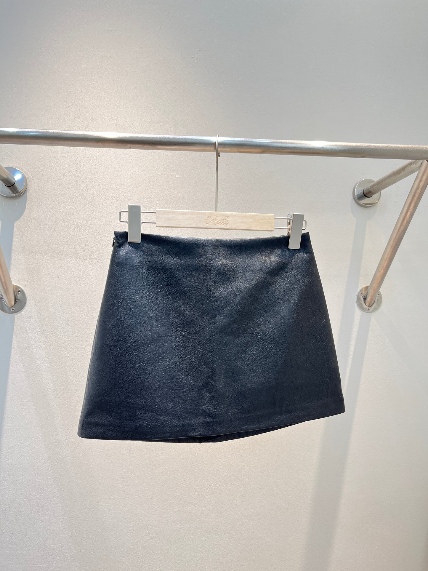 LEATHER BLACK MINI SKIRT